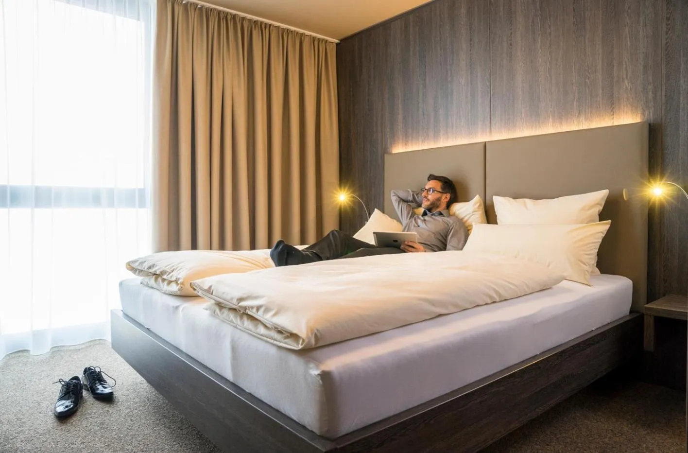 Bed in MYHOTEL München Olching