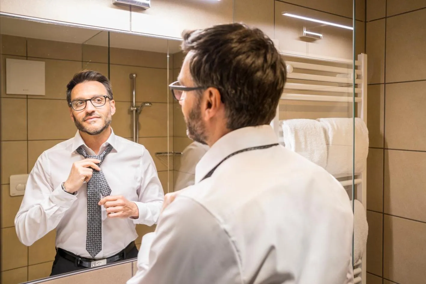 Bathroom in MYHOTEL München Olching