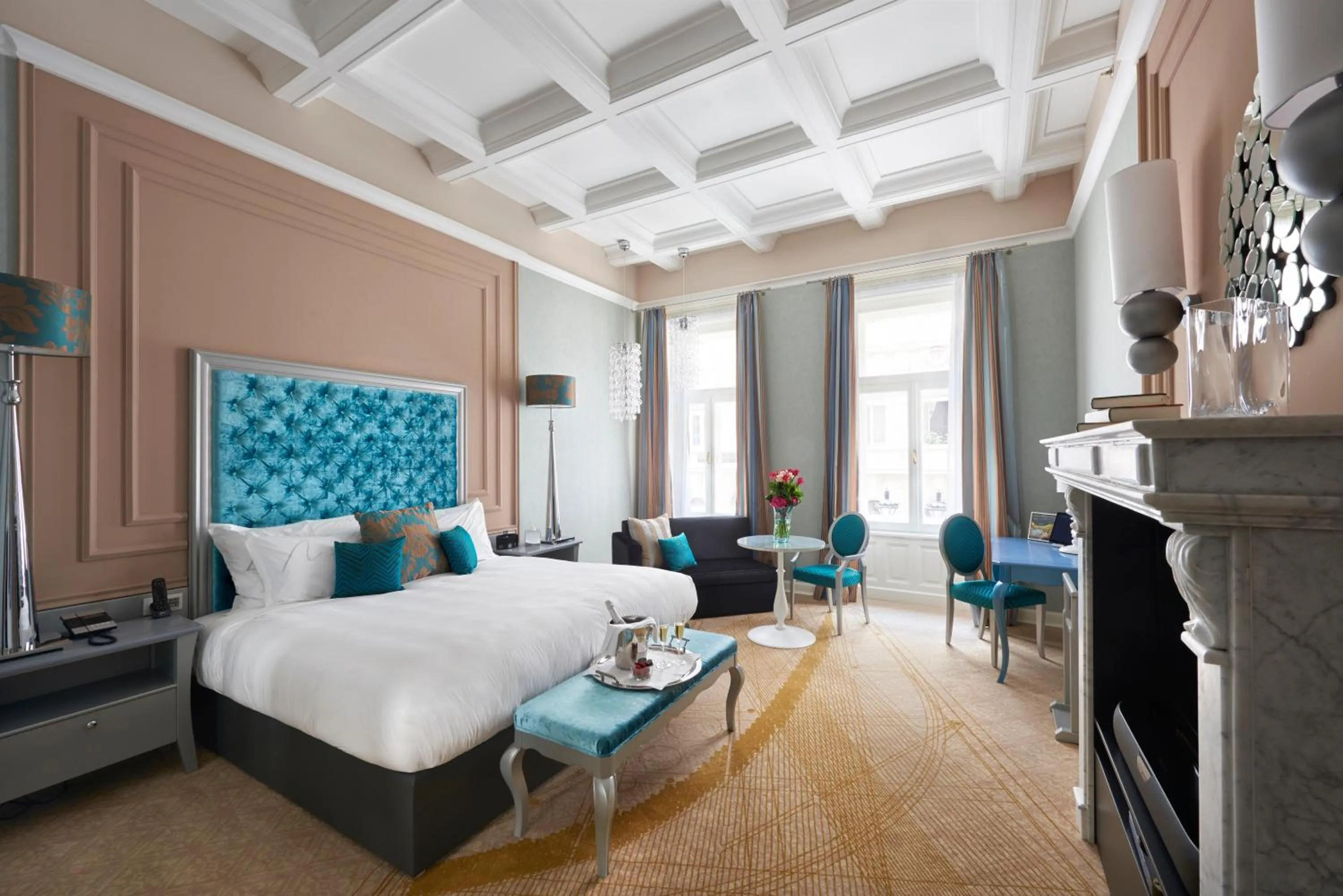 Bedroom, Bed in Aria Hotel Budapest by Library Hotel Collection
