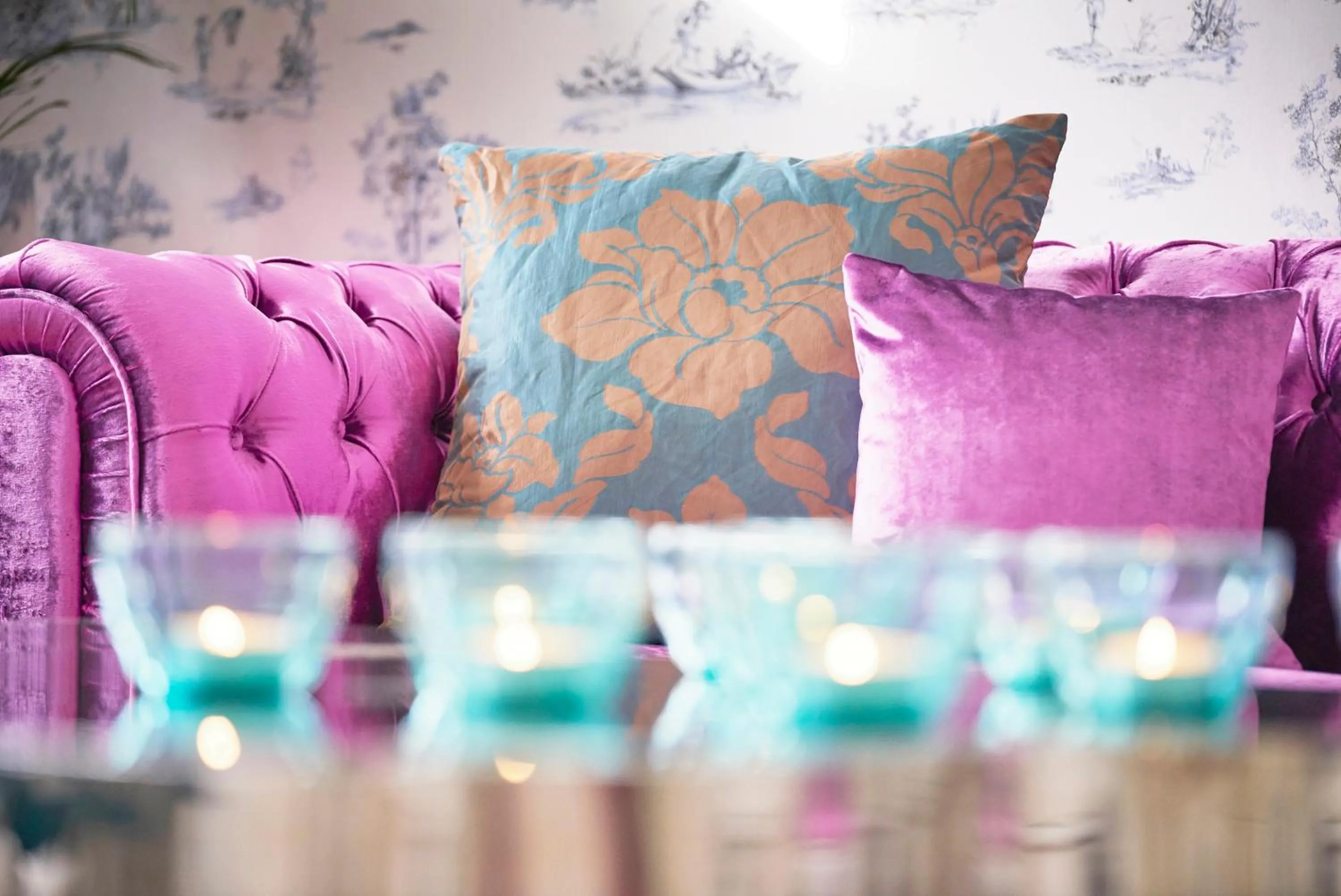 Living room in Aria Hotel Budapest by Library Hotel Collection