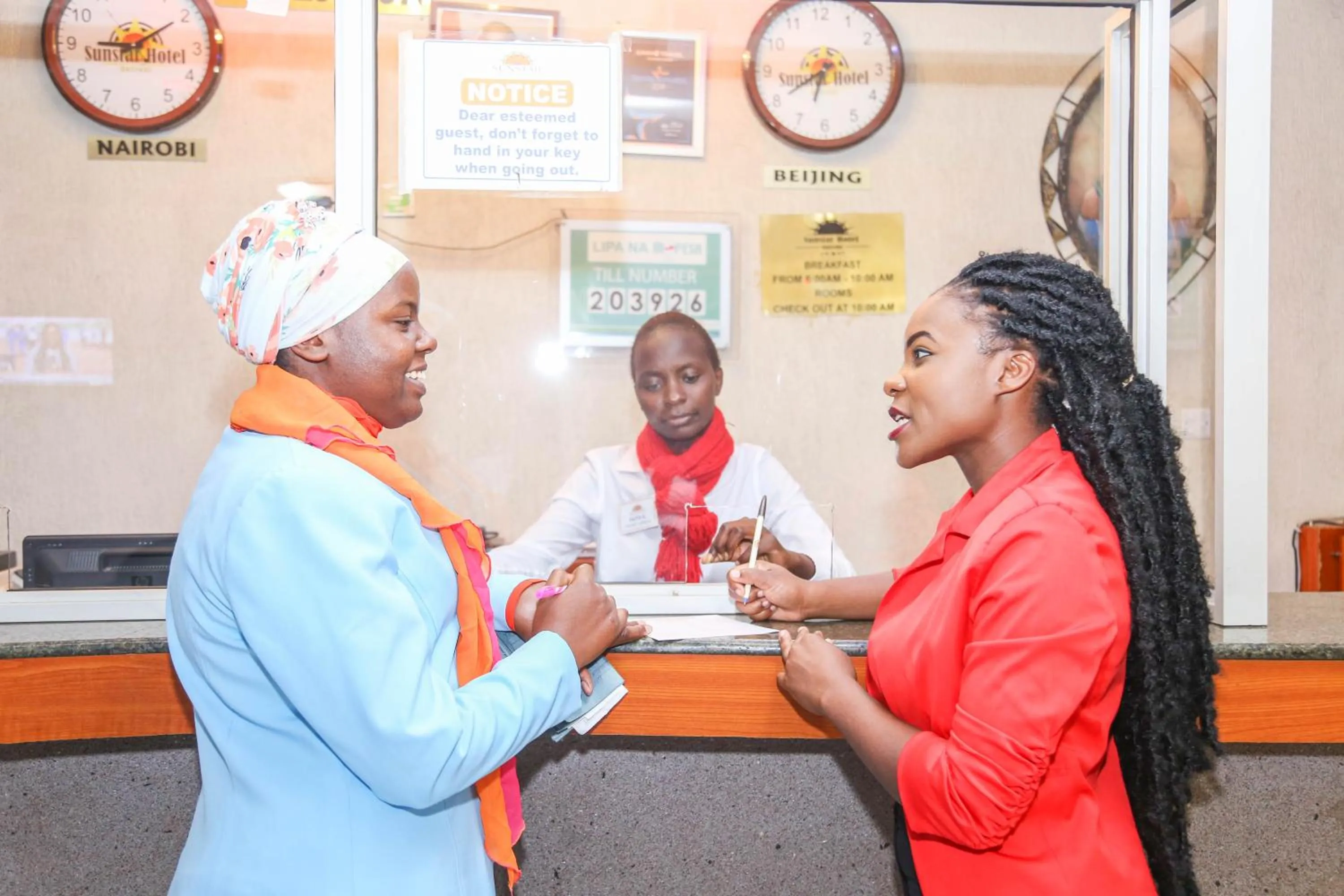 Staff in Sunstar Hotel Nairobi