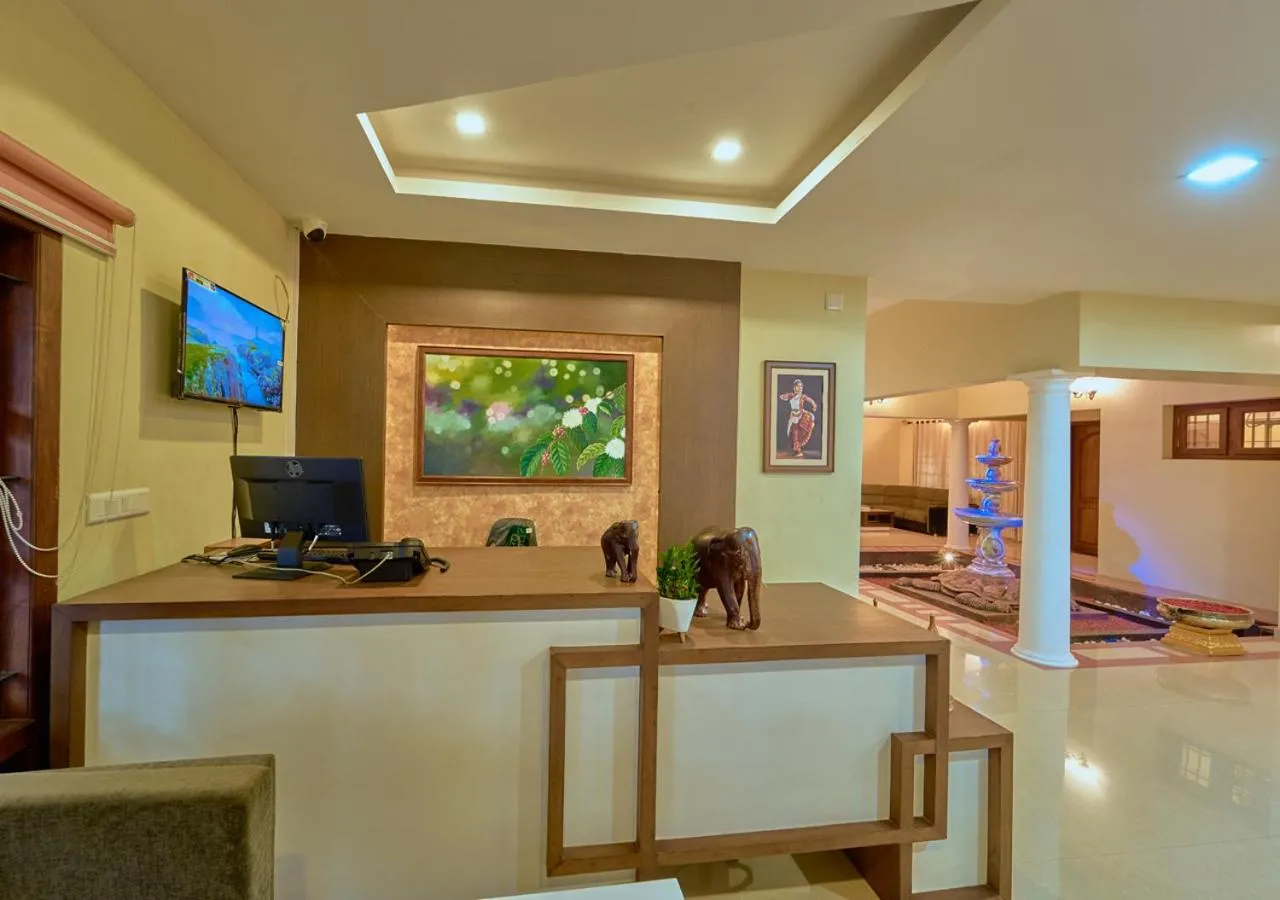 Lobby or reception in Ushasree Wayanad Premium Pool Resort by VOYE HOMES