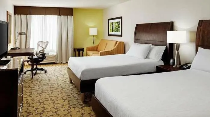 Bed in Wyndham Garden New Orleans Airport