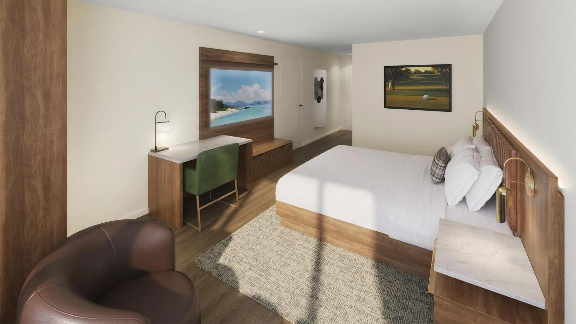 Bed in Lodge Geneva National