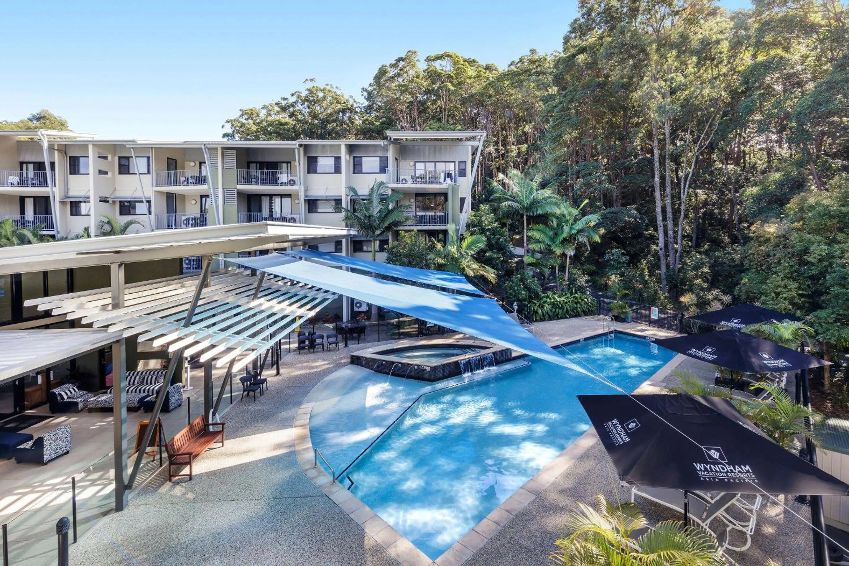 Pool view in Club Wyndham Coffs Harbour, Trademark Collection by Wyndham