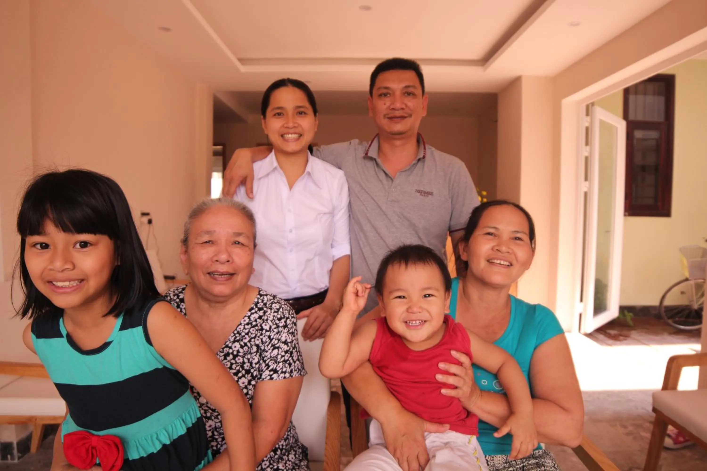 Family in Jolie Villa Hoi An
