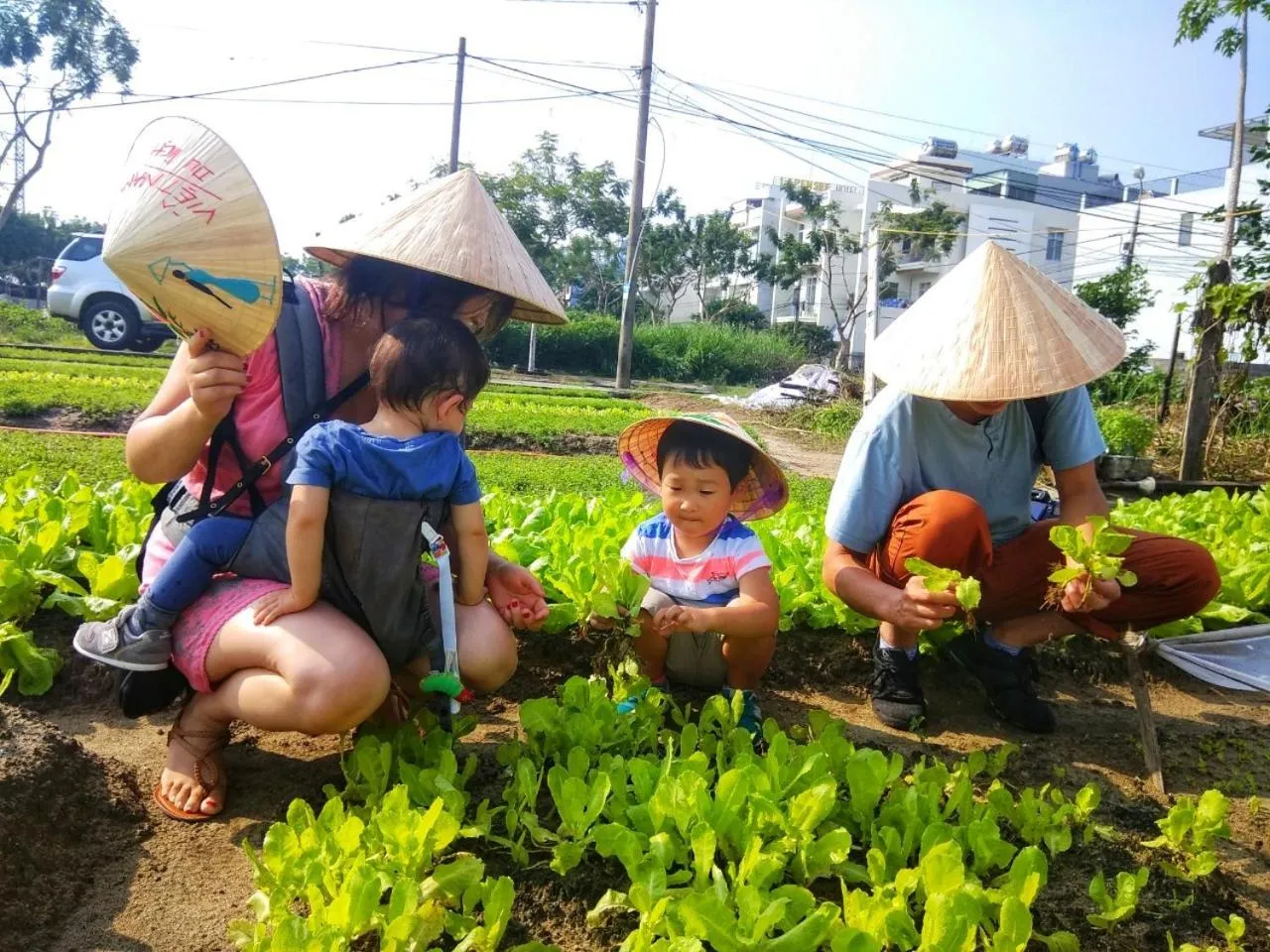 Family in Jolie Villa Hoi An