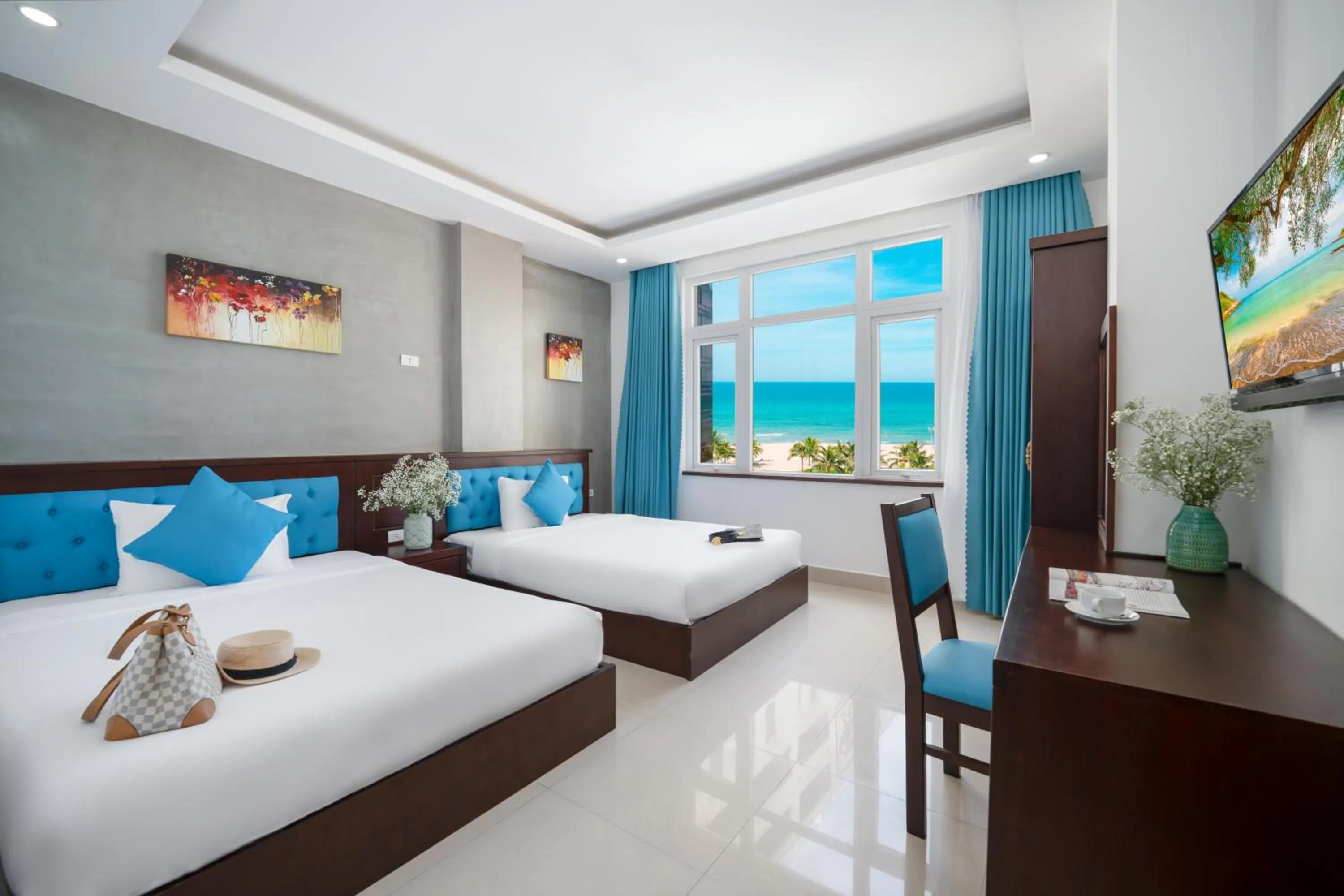 Bed in Platinum Beach Hotel & Apartment