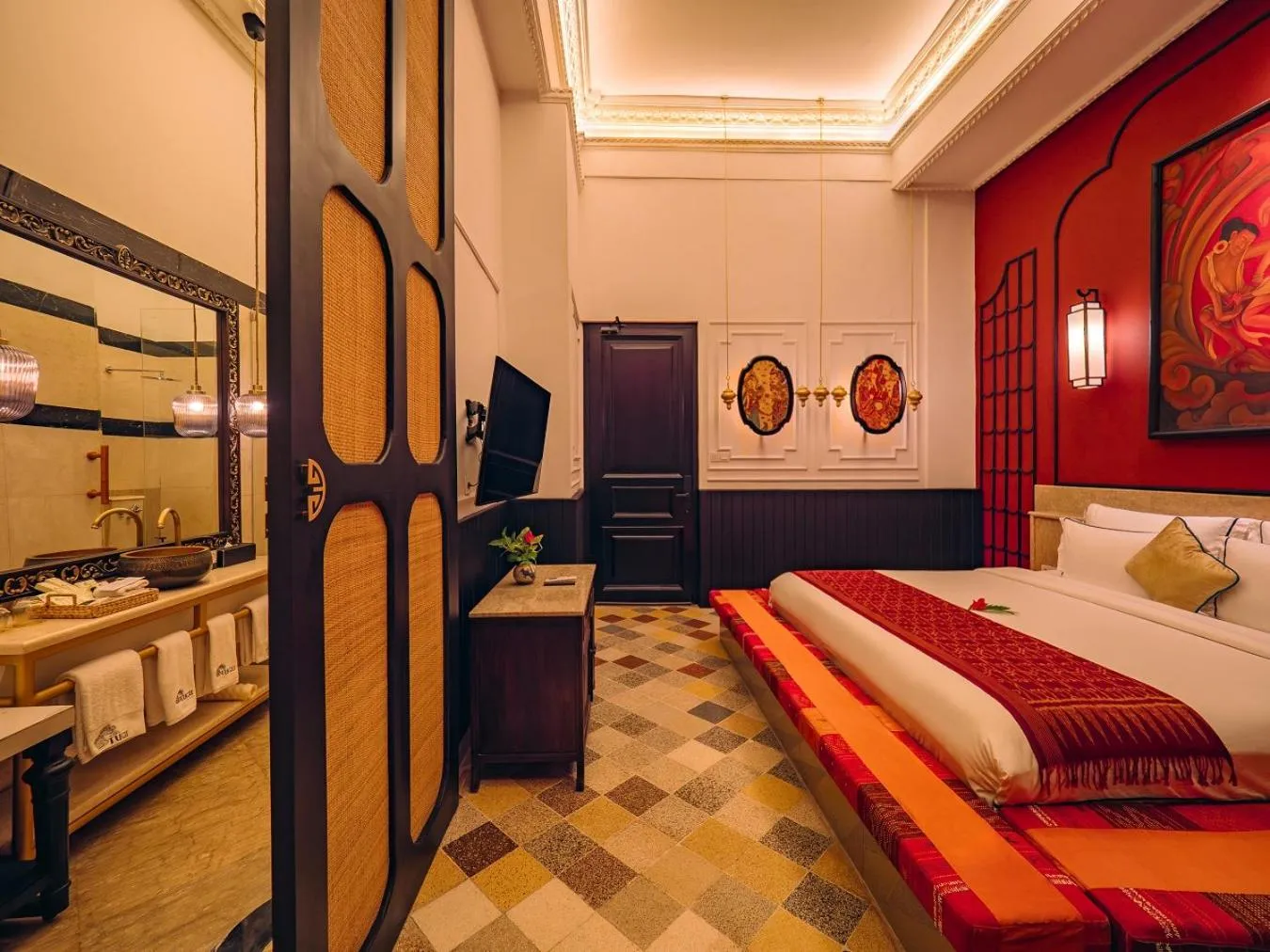 Bed in House of Tugu, Old Town Jakarta