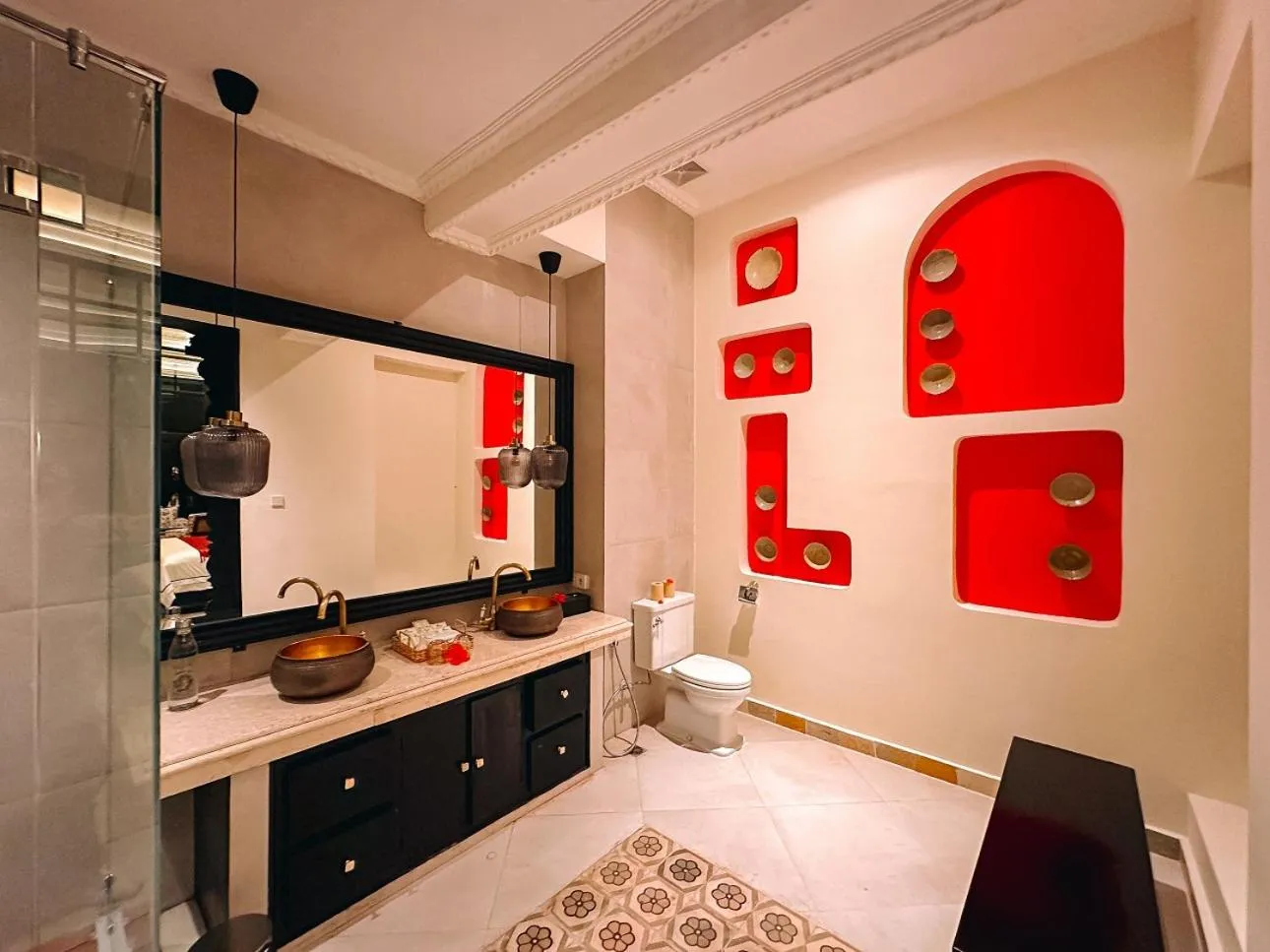 Bathroom in House of Tugu, Old Town Jakarta