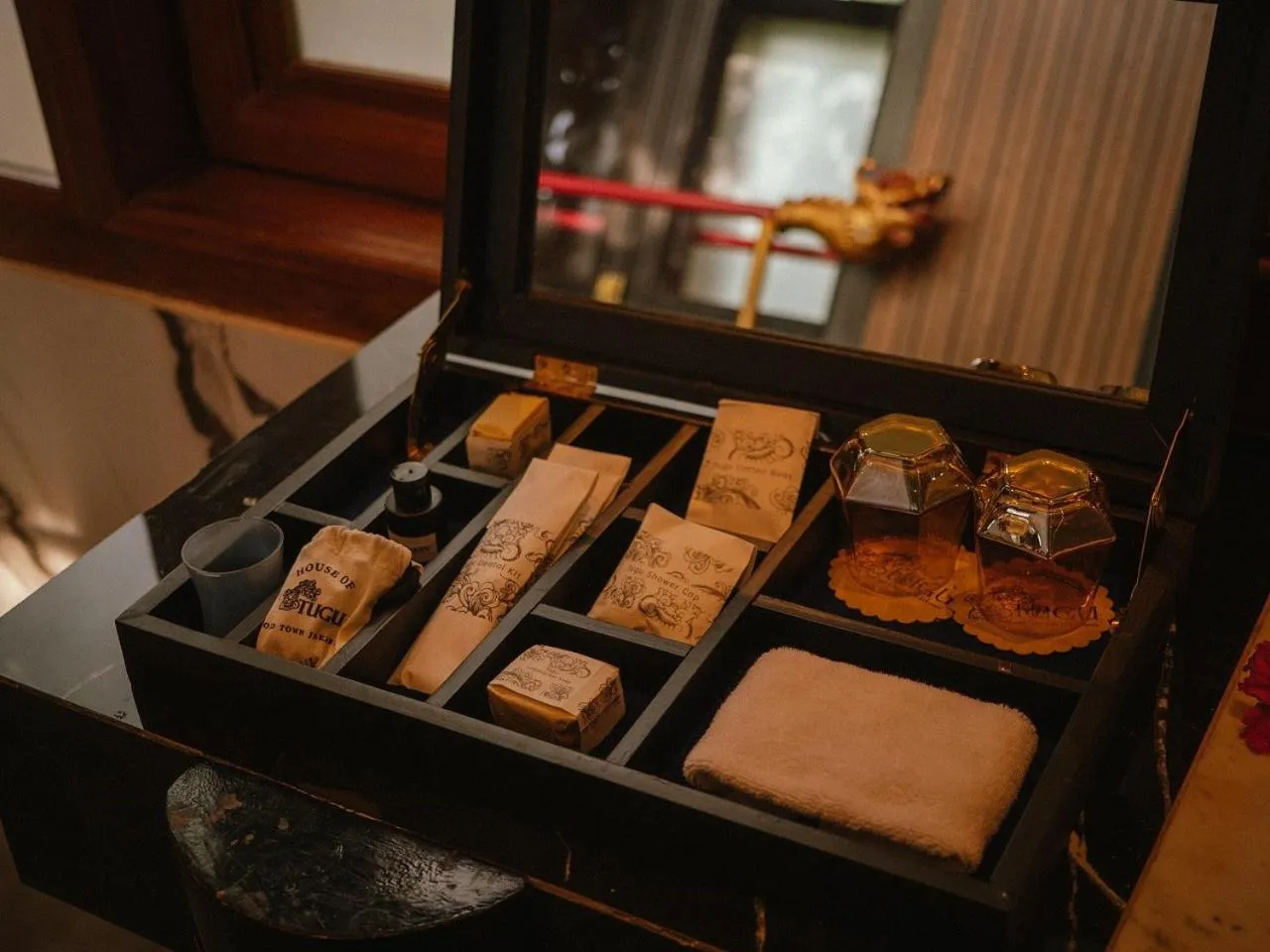 Bathroom in House of Tugu, Old Town Jakarta