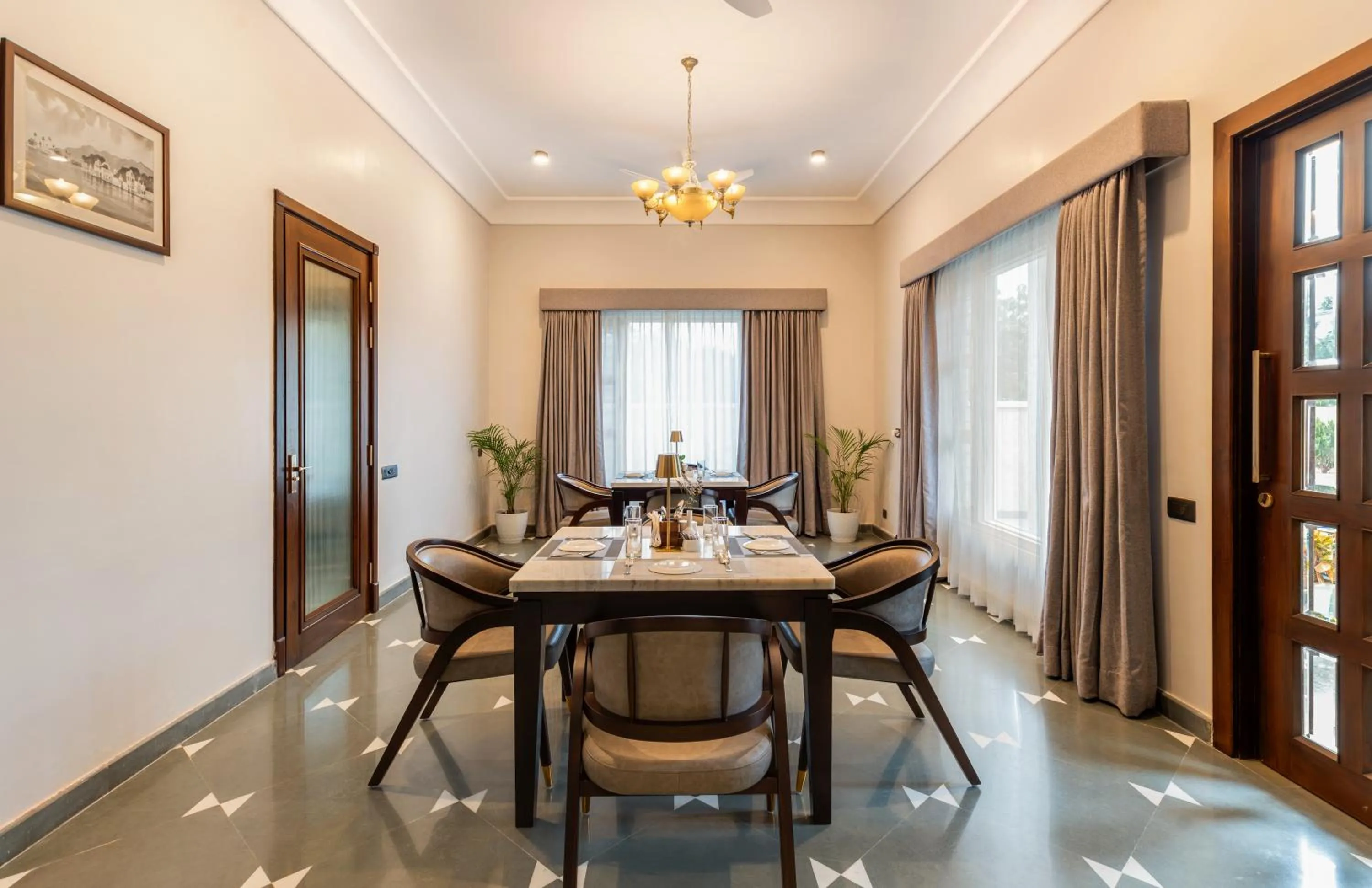 Dining area in The Hills collective with private plunge pool My Downtown Hotel