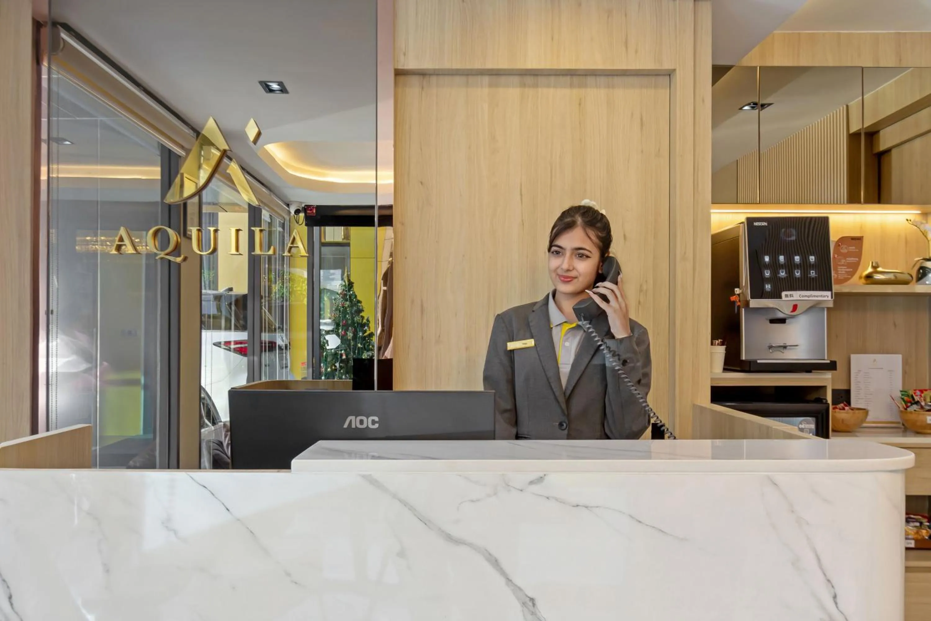 Lobby or reception in Aquila Hotel Bangkok