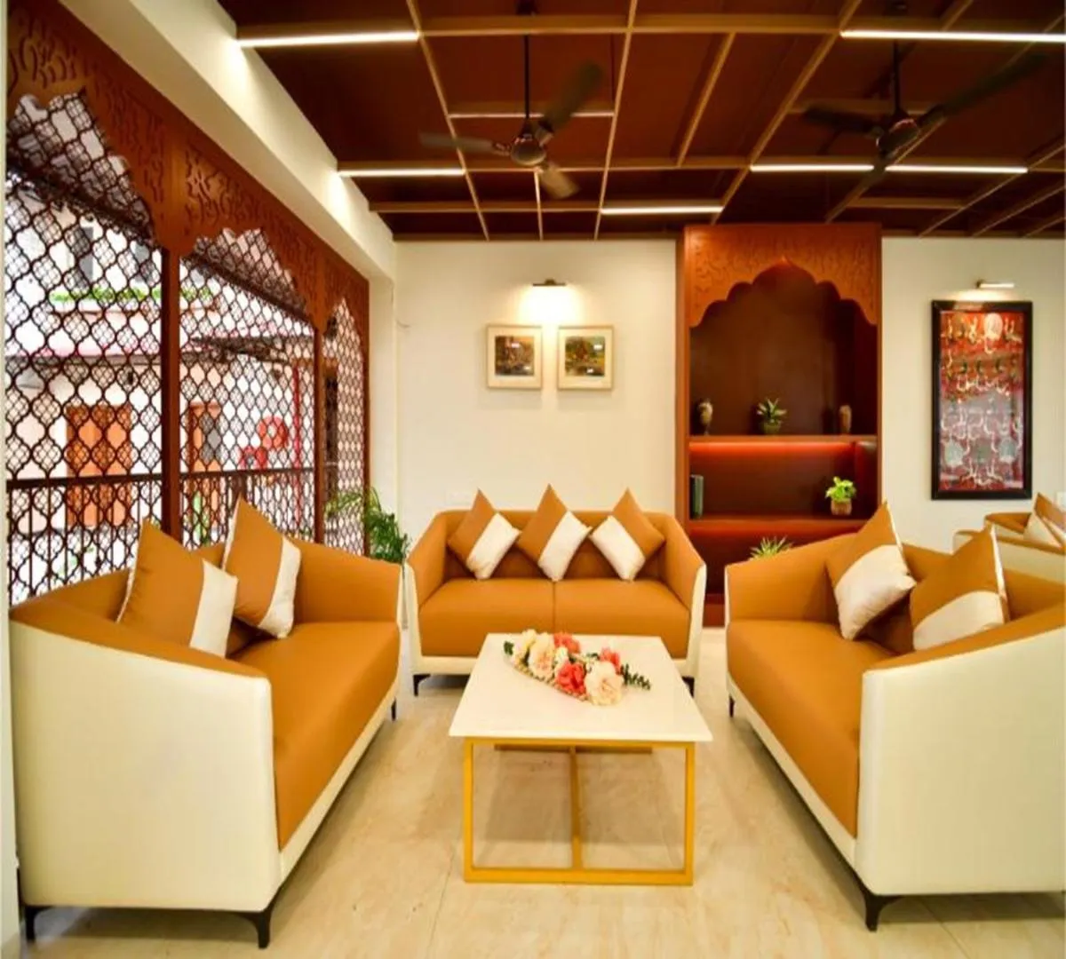 Seating area in Hotel Aviral Ganga