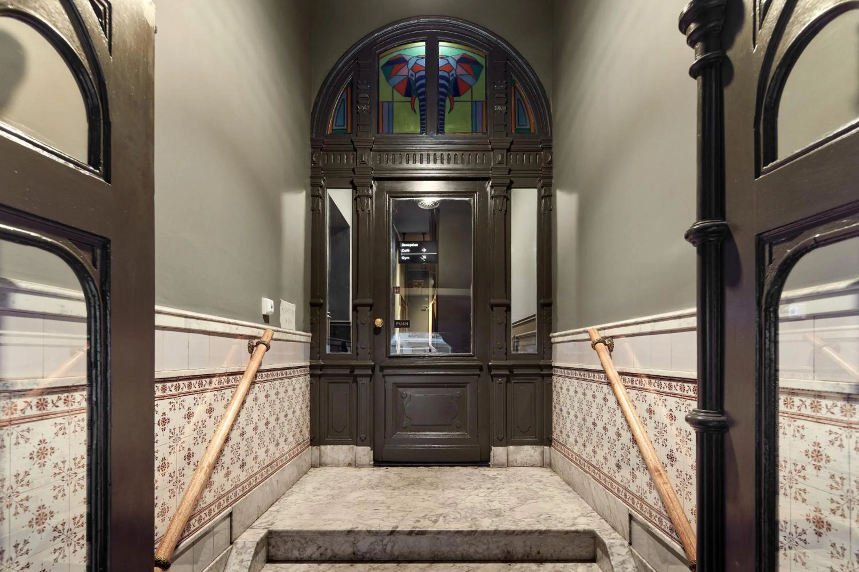 Facade/entrance in The Elephant Hostel