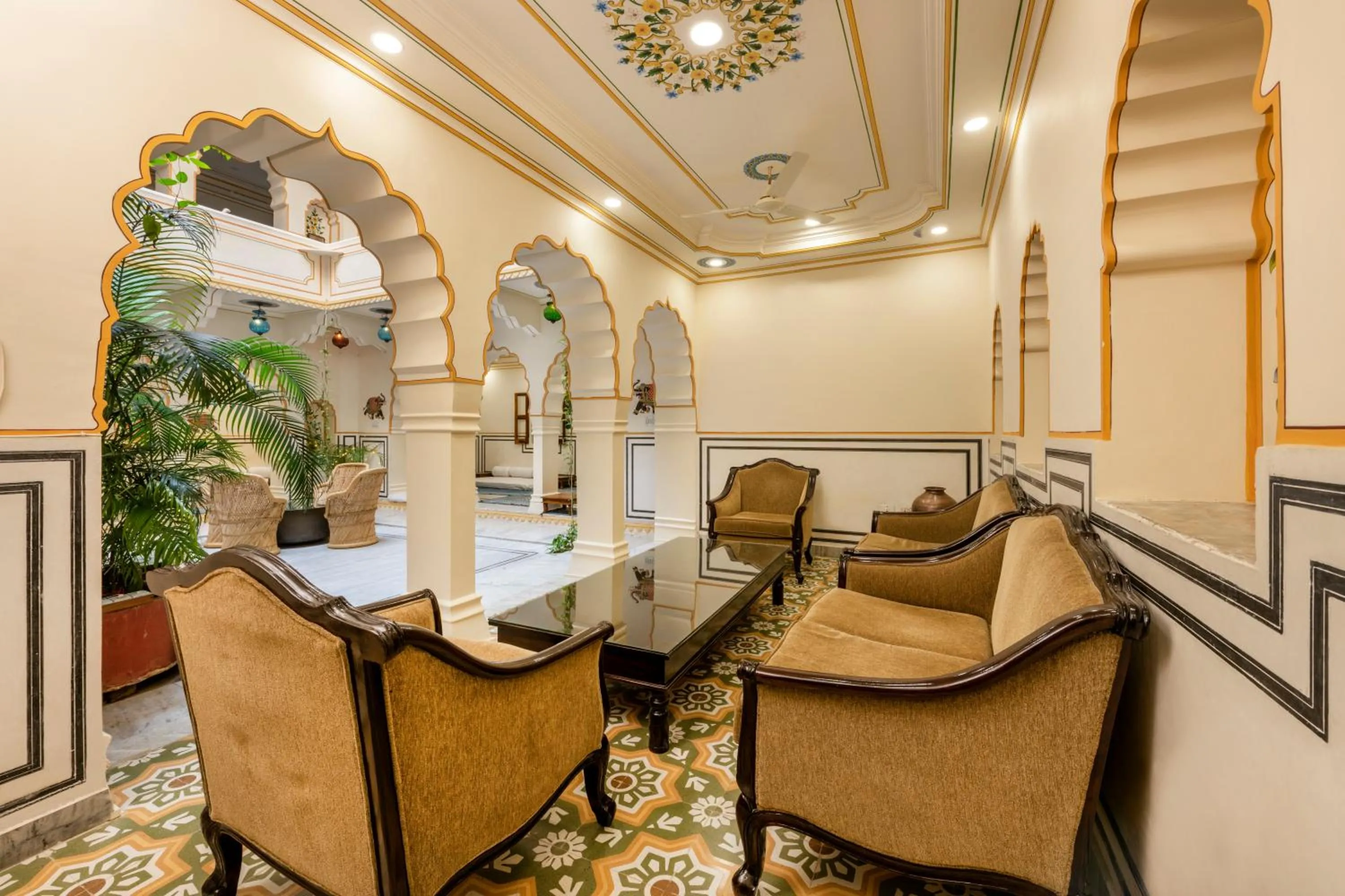 Seating area in Raghunath Haveli - A Boutique Homestay