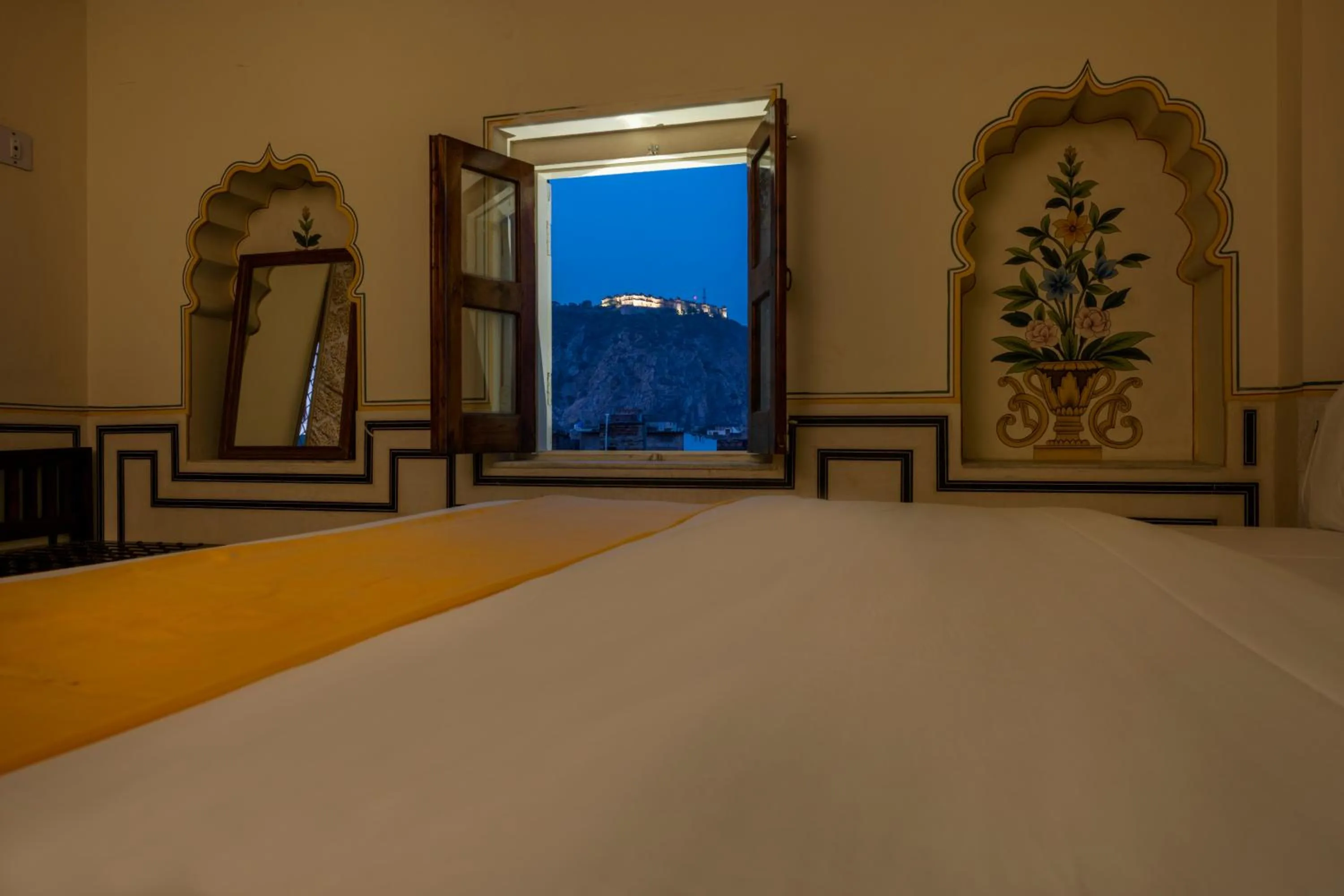 View (from property/room), Bed in Raghunath Haveli - A Boutique Homestay