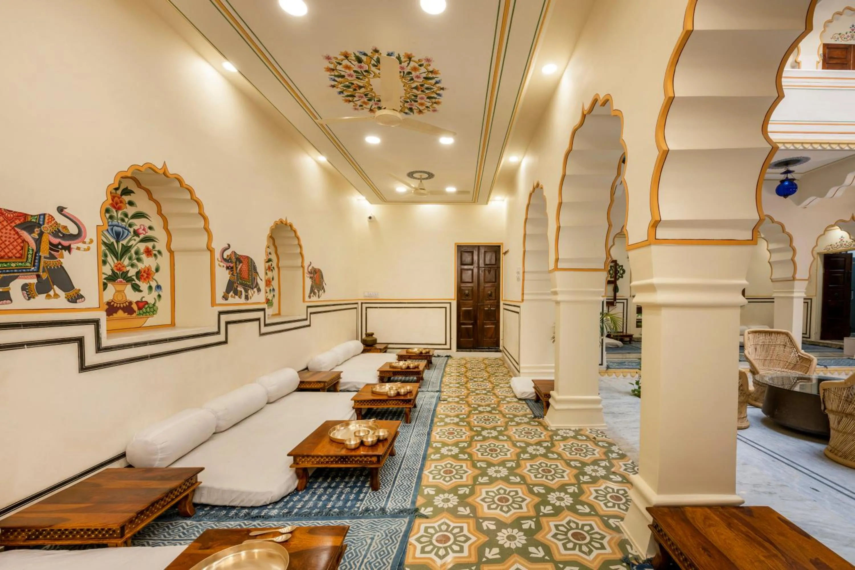 Seating area in Raghunath Haveli - A Boutique Homestay