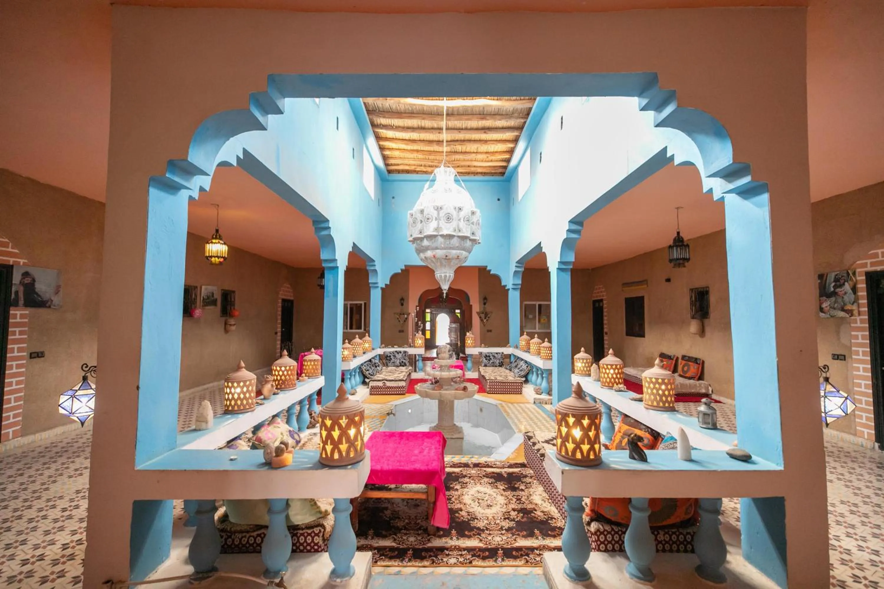 Seating area in Kasbah Du Berger & Piscine