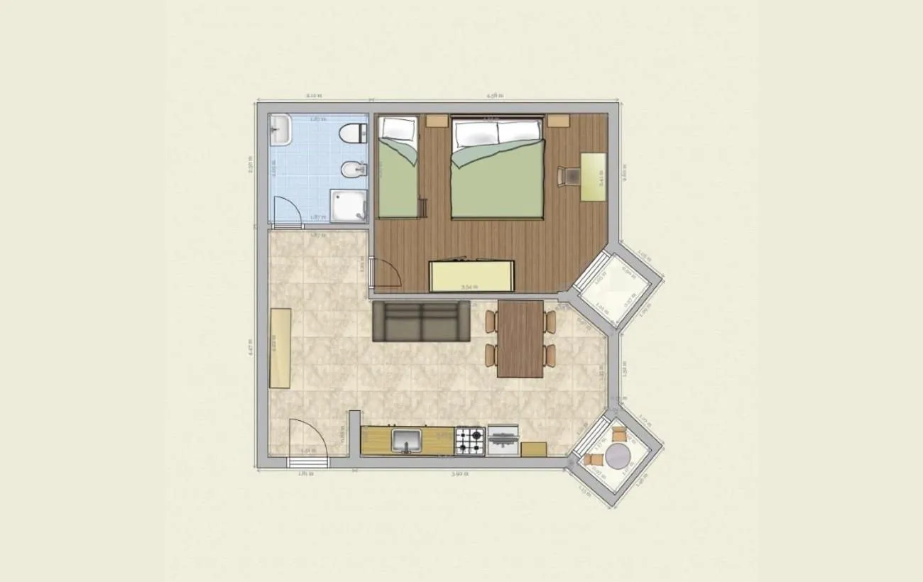 Floor plan in SoleMare Hotel e Residence