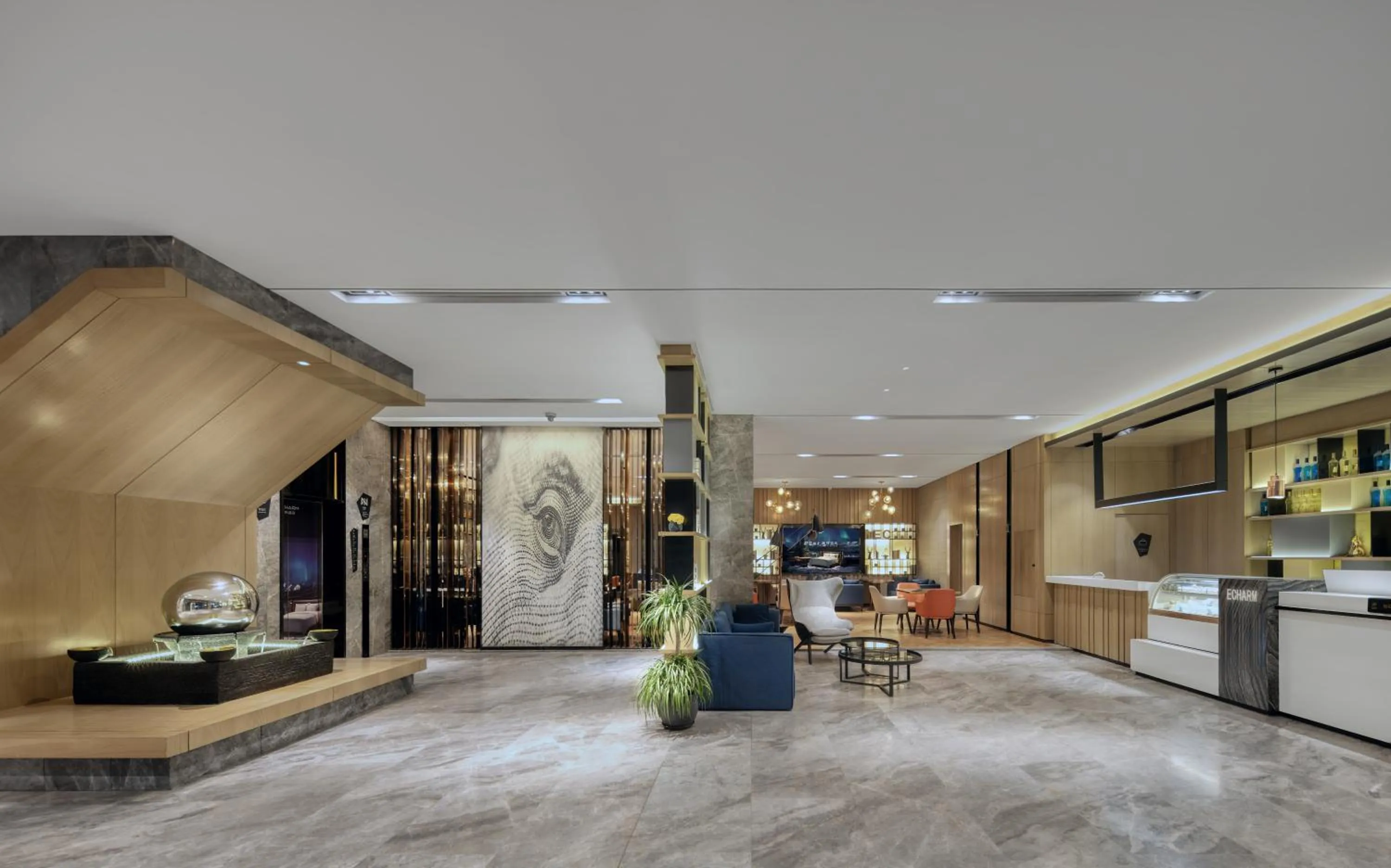 Lobby or reception in Echarm International Hotel Nanzhou Metro Station Branch