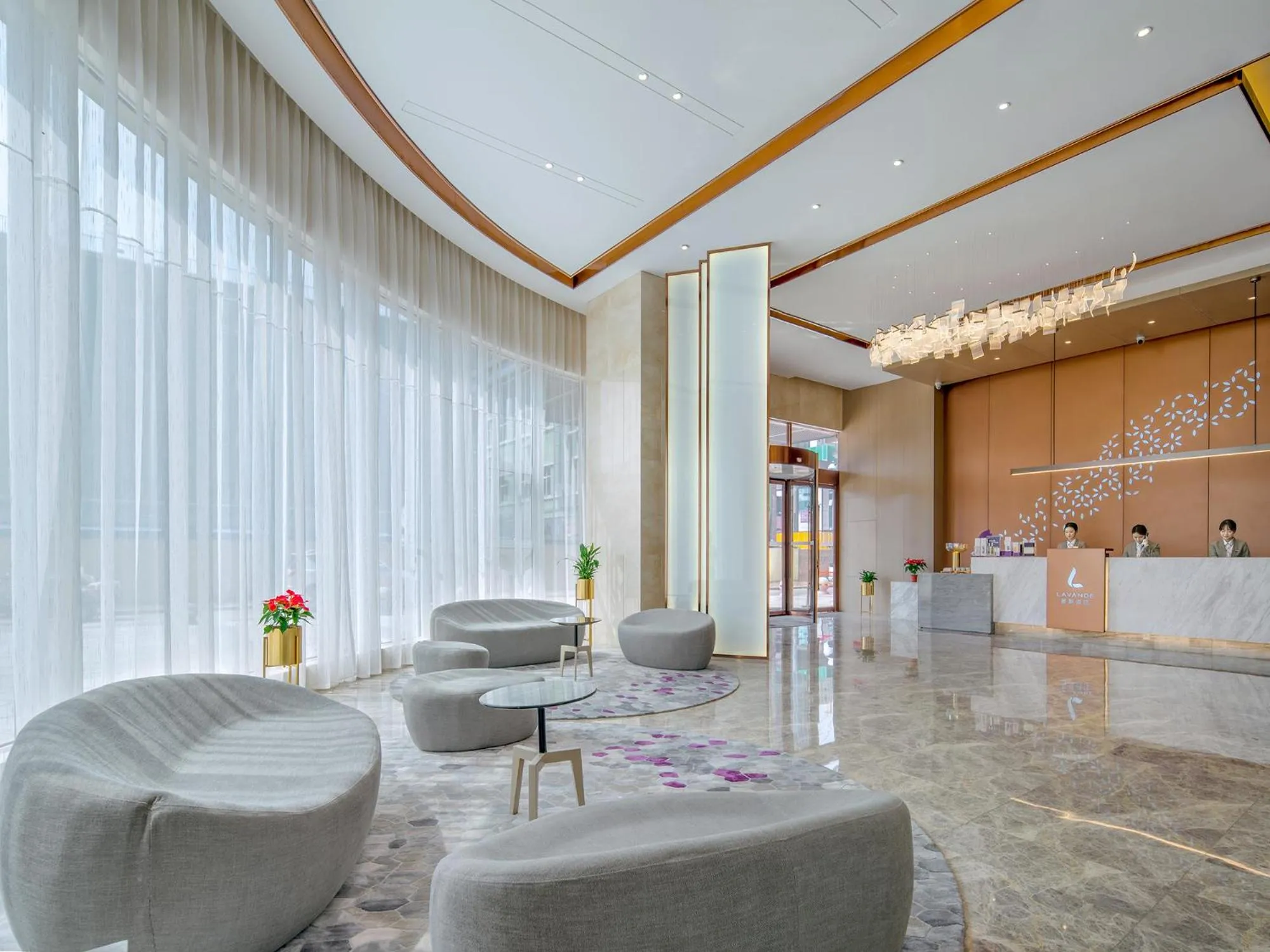 Seating area in Lavande Hotel Credit Building of Gaocheng District, Shijiazhuang City