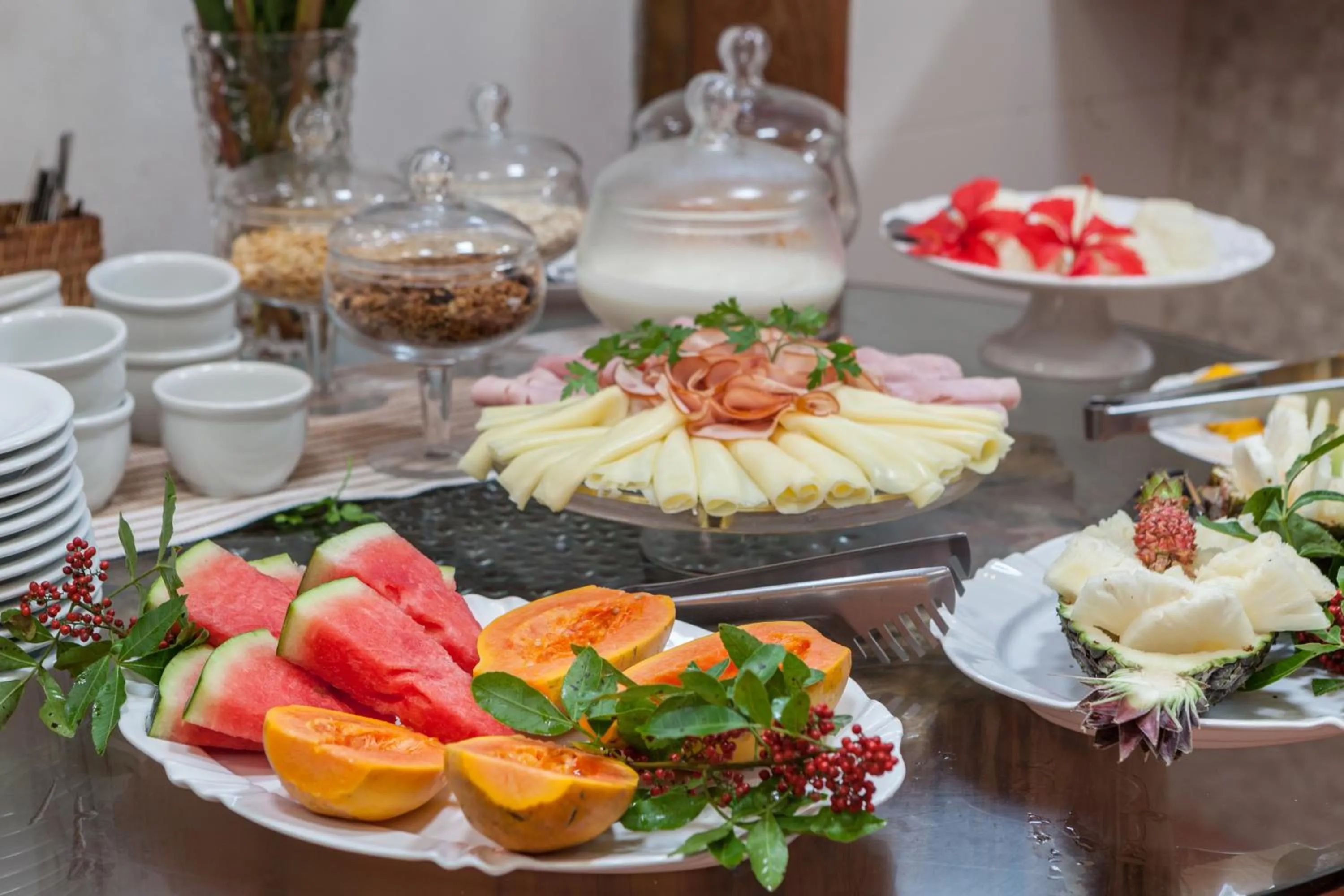 Buffet breakfast in Pousada Cajueiro Trancoso