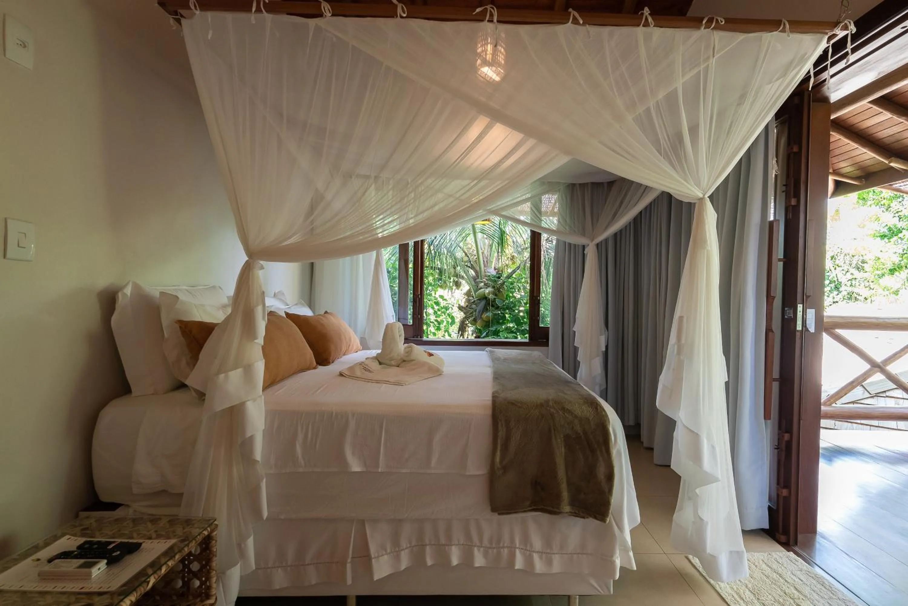 Bed in Pousada Cajueiro Trancoso