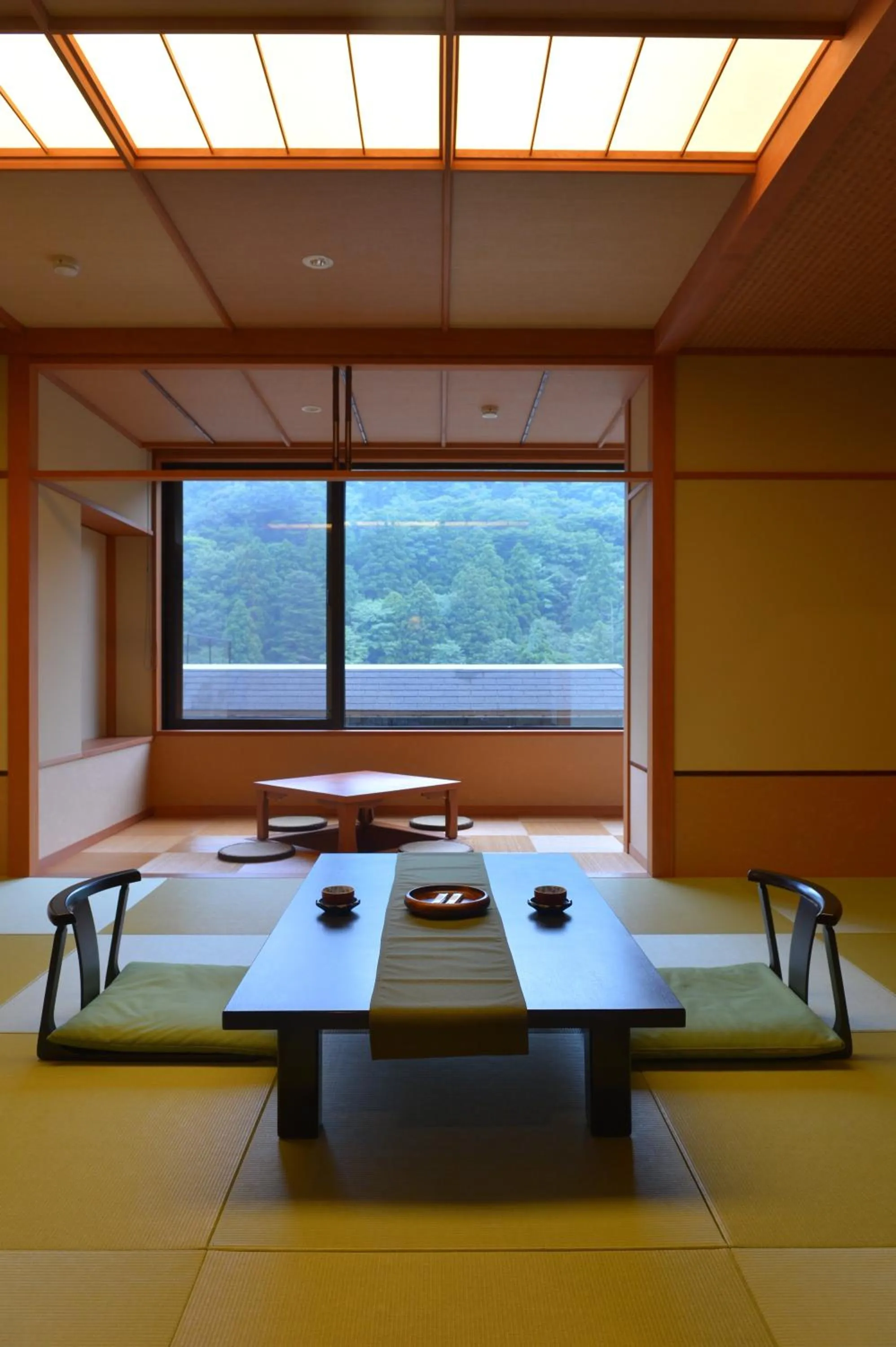Seating area in Shikanoyu Hotel