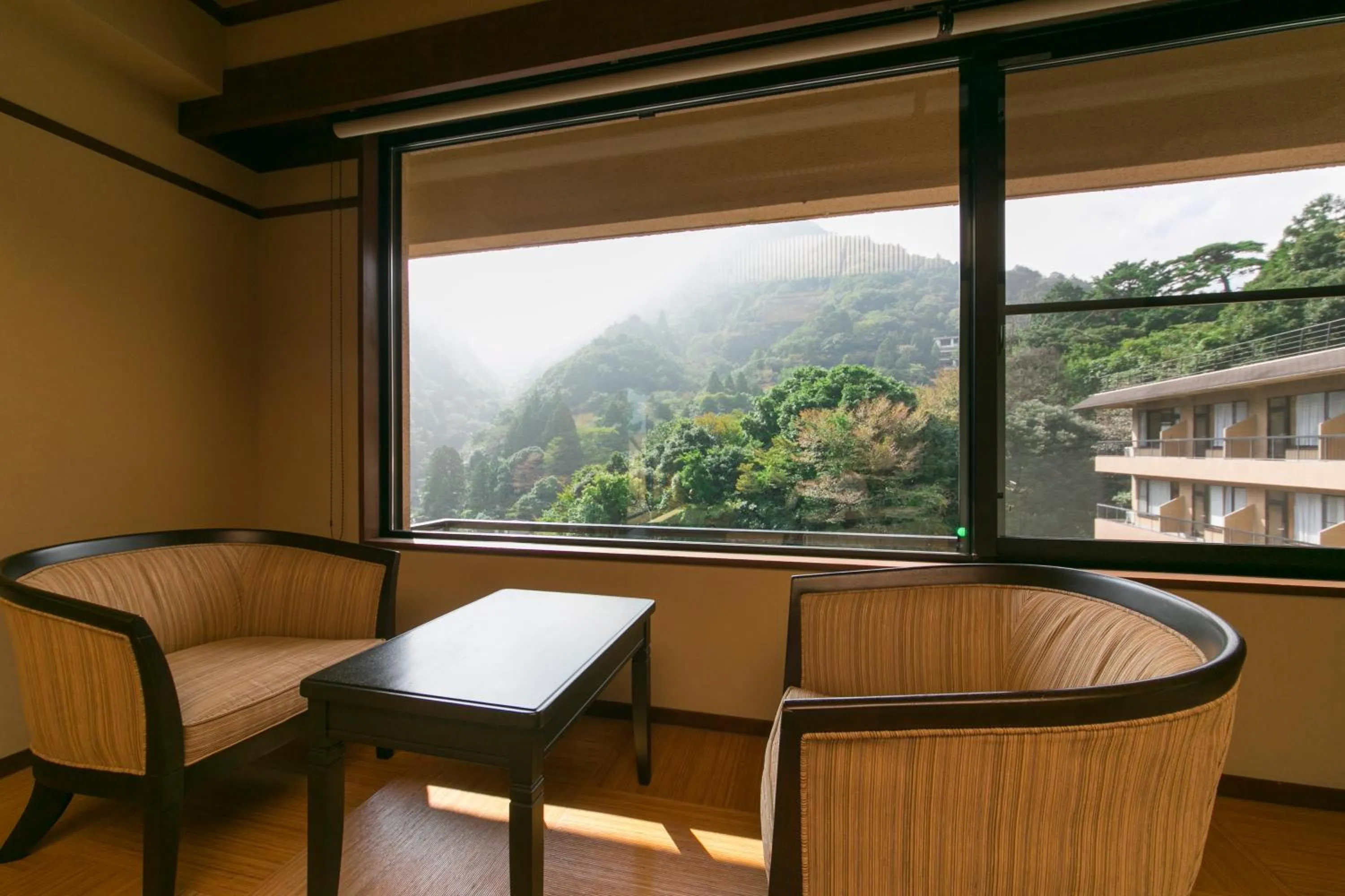 Seating area in Shikanoyu Hotel