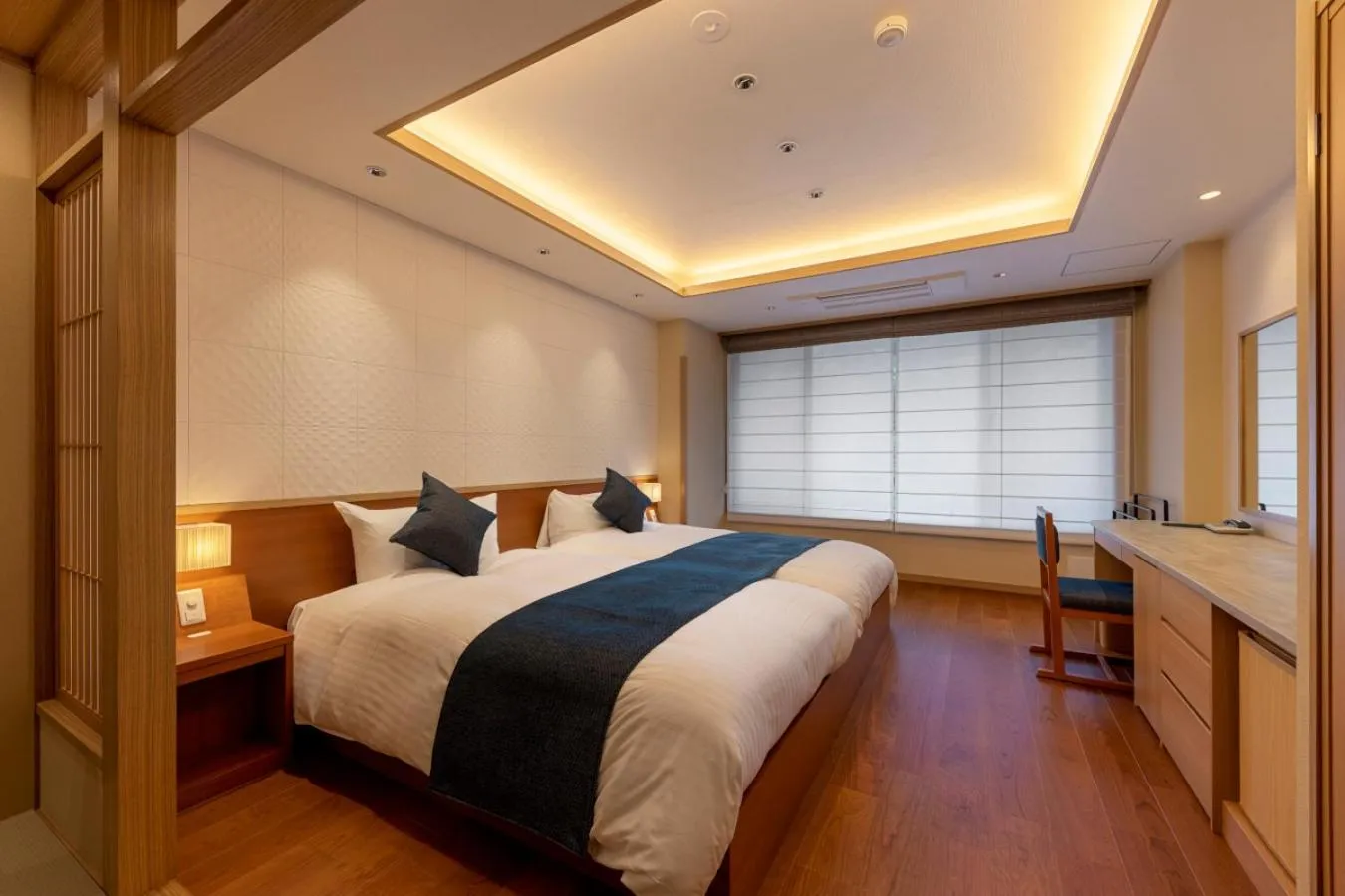 Bed in Shikanoyu Hotel