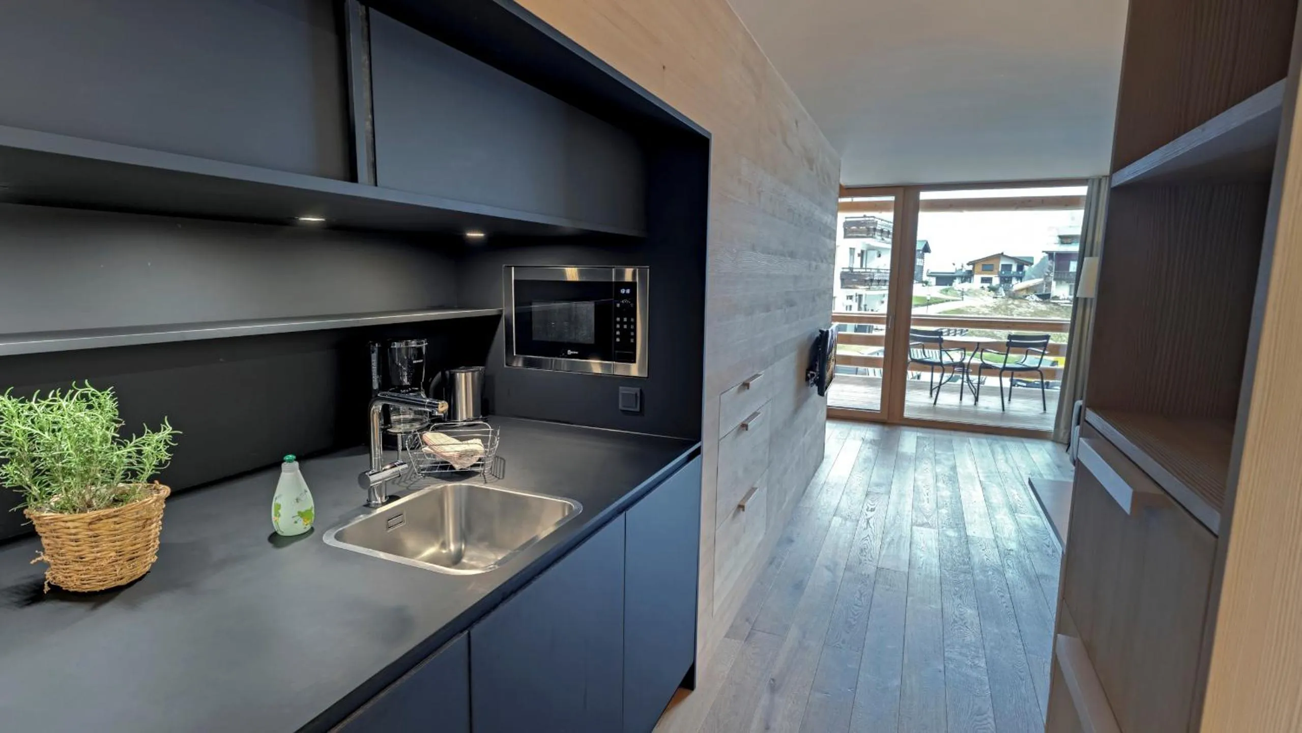 Kitchen or kitchenette in alpen select apartments Kleinwalsertal