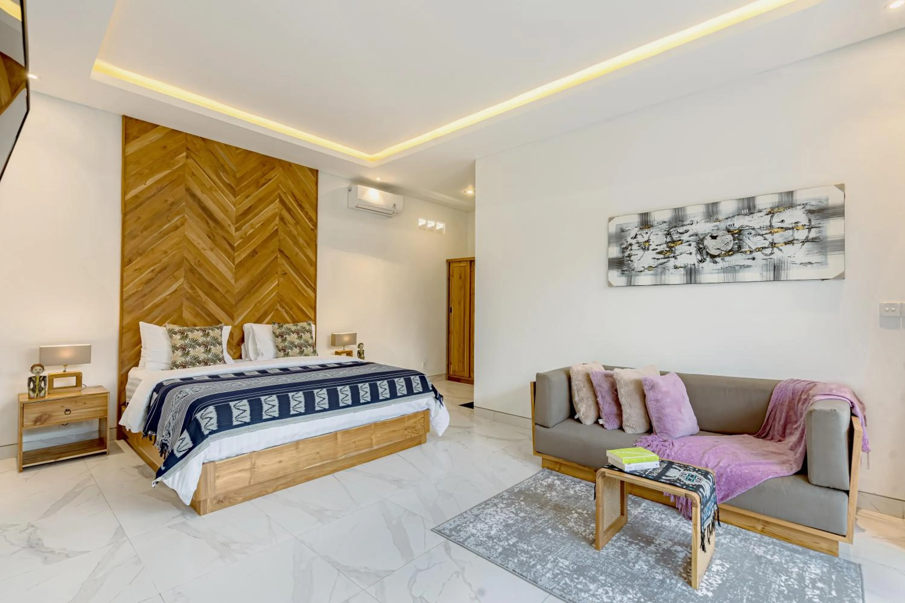 Bedroom, Bed in Sapta D'Villa Residence by Purely