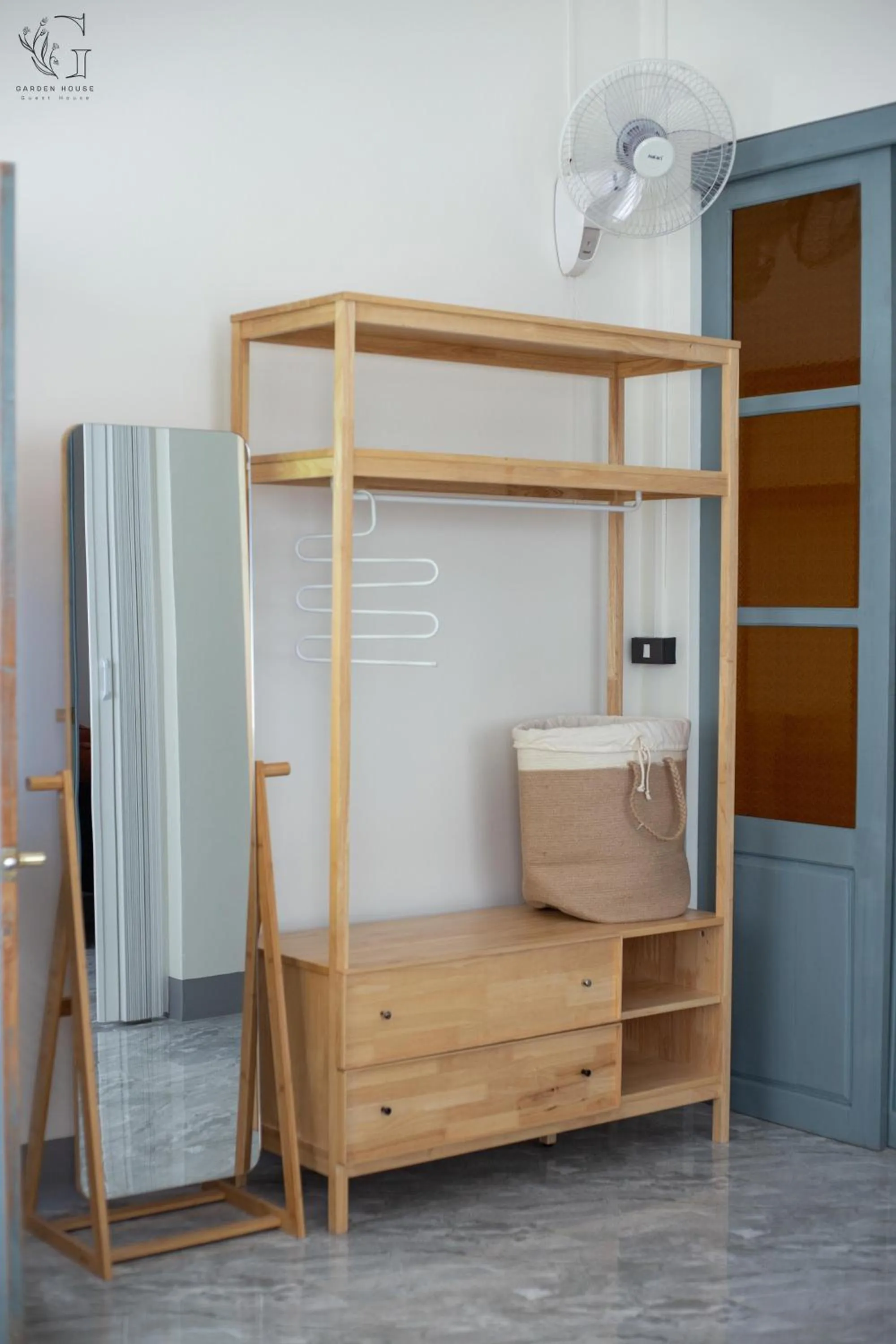 Property building, Bed in Garden House Rice Field and Mountain View