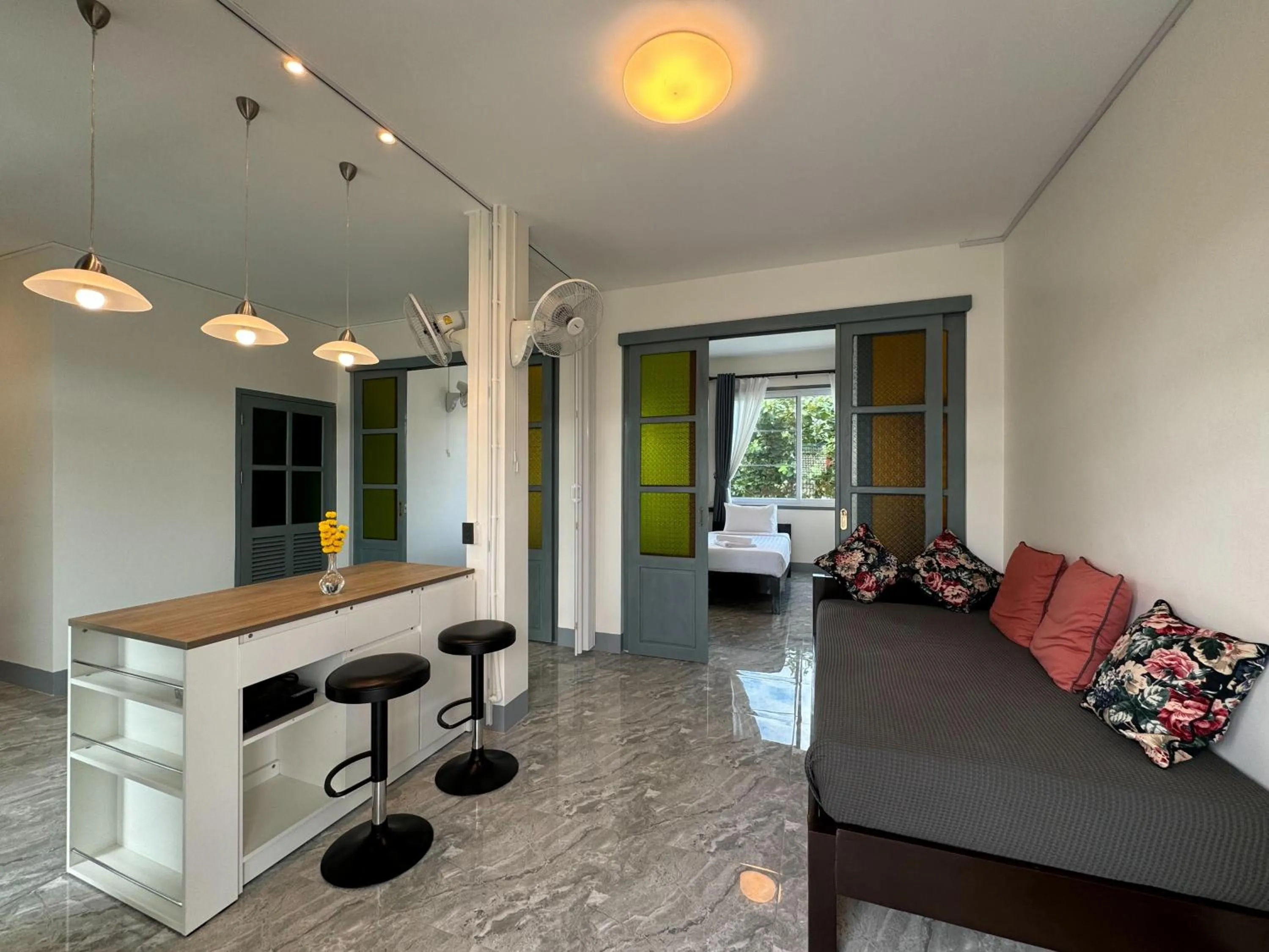 Living room in Garden House Rice Field and Mountain View