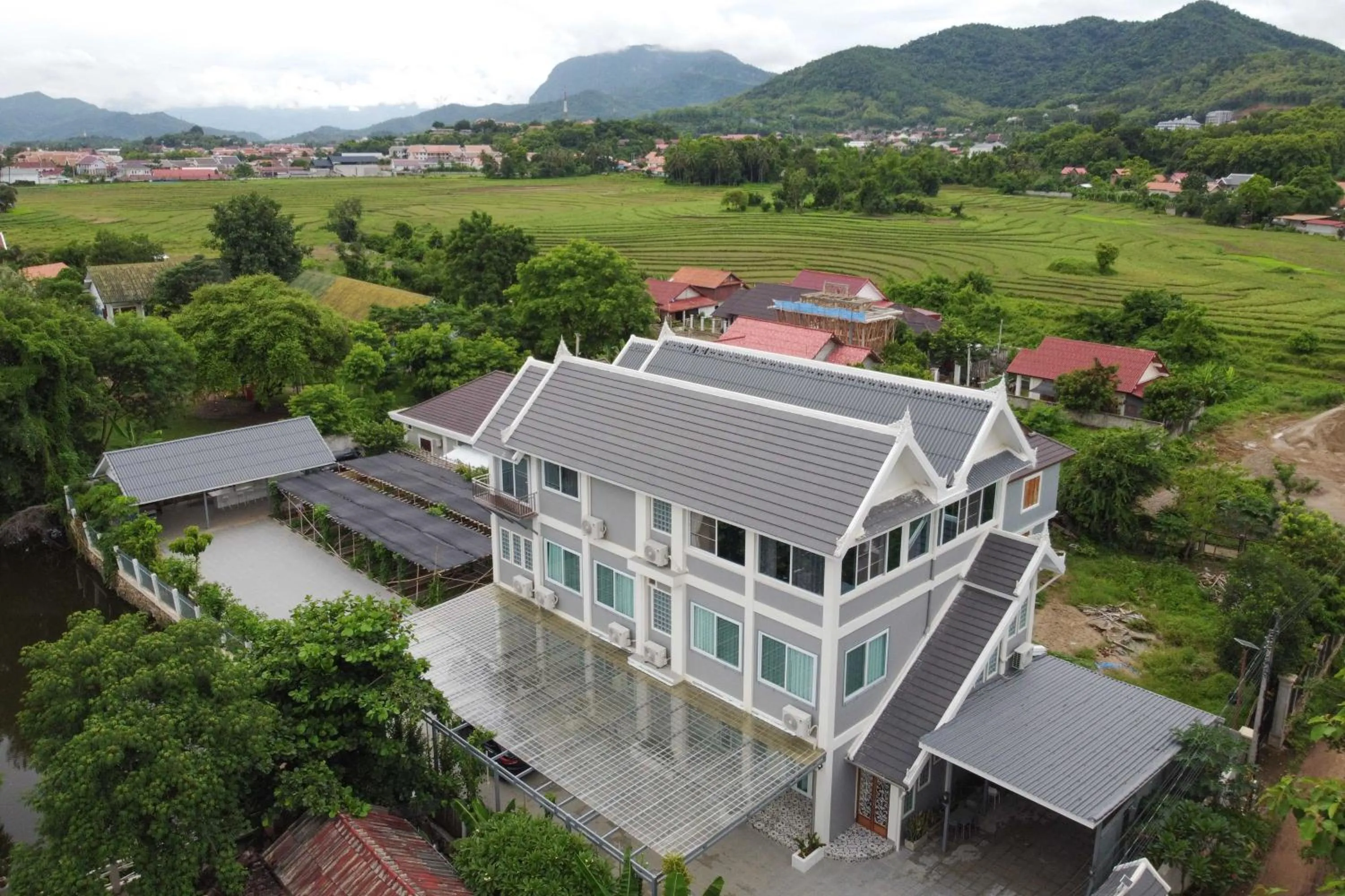 Property building in Garden House Rice Field and Mountain View