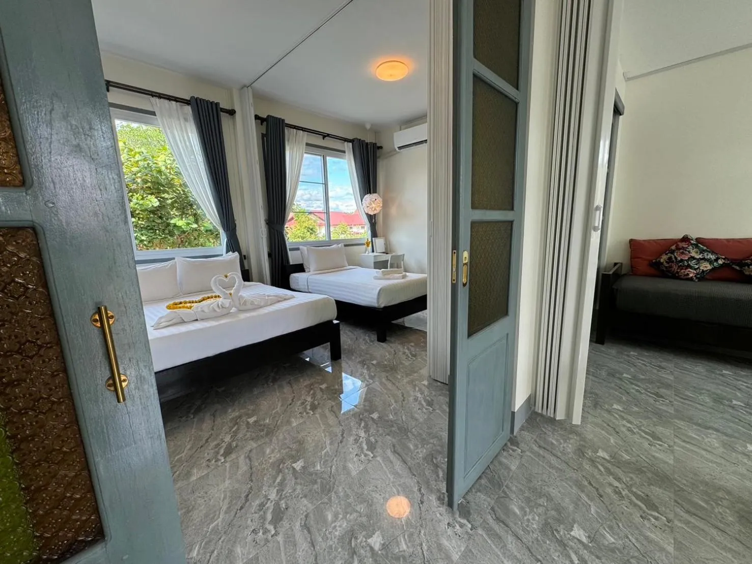 Photo of the whole room, Bed in Garden House Rice Field and Mountain View