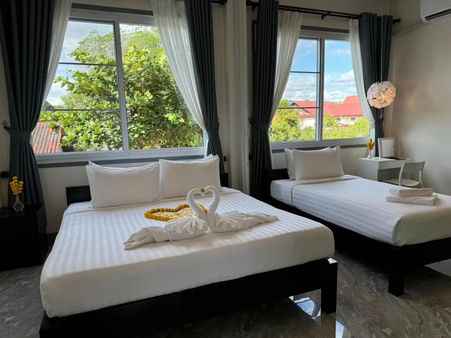 Photo of the whole room, Bed in Garden House Rice Field and Mountain View