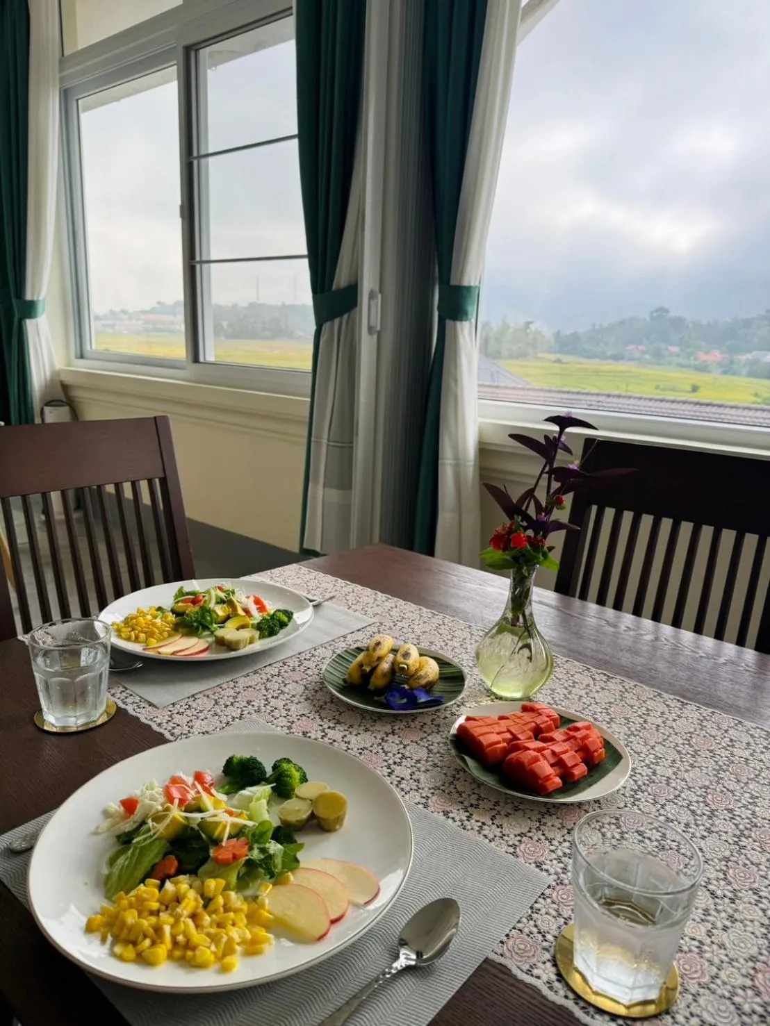Property building in Garden House Rice Field and Mountain View