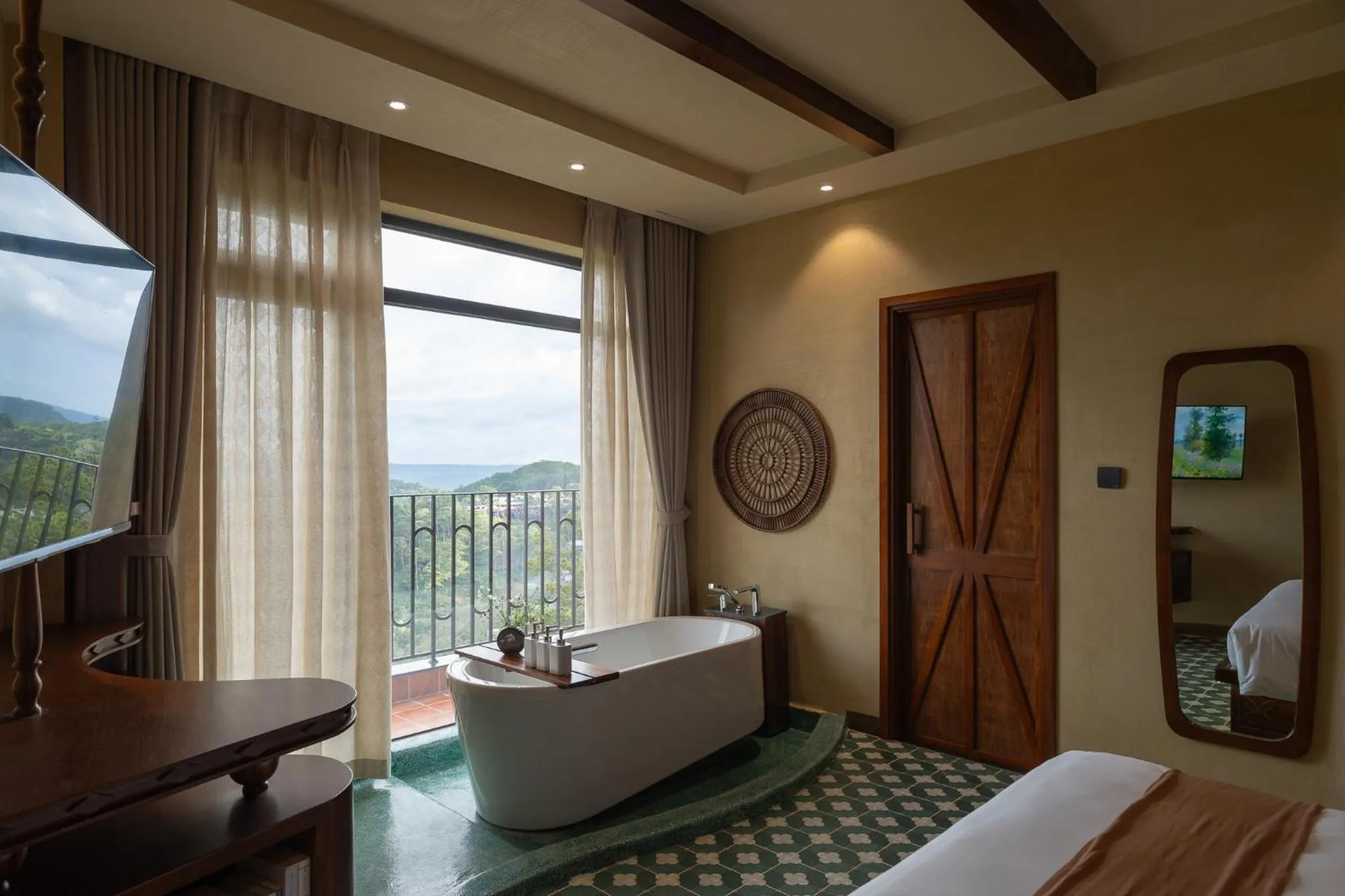 Natural landscape, Bed in The Mist Boutique DaLat Hotel