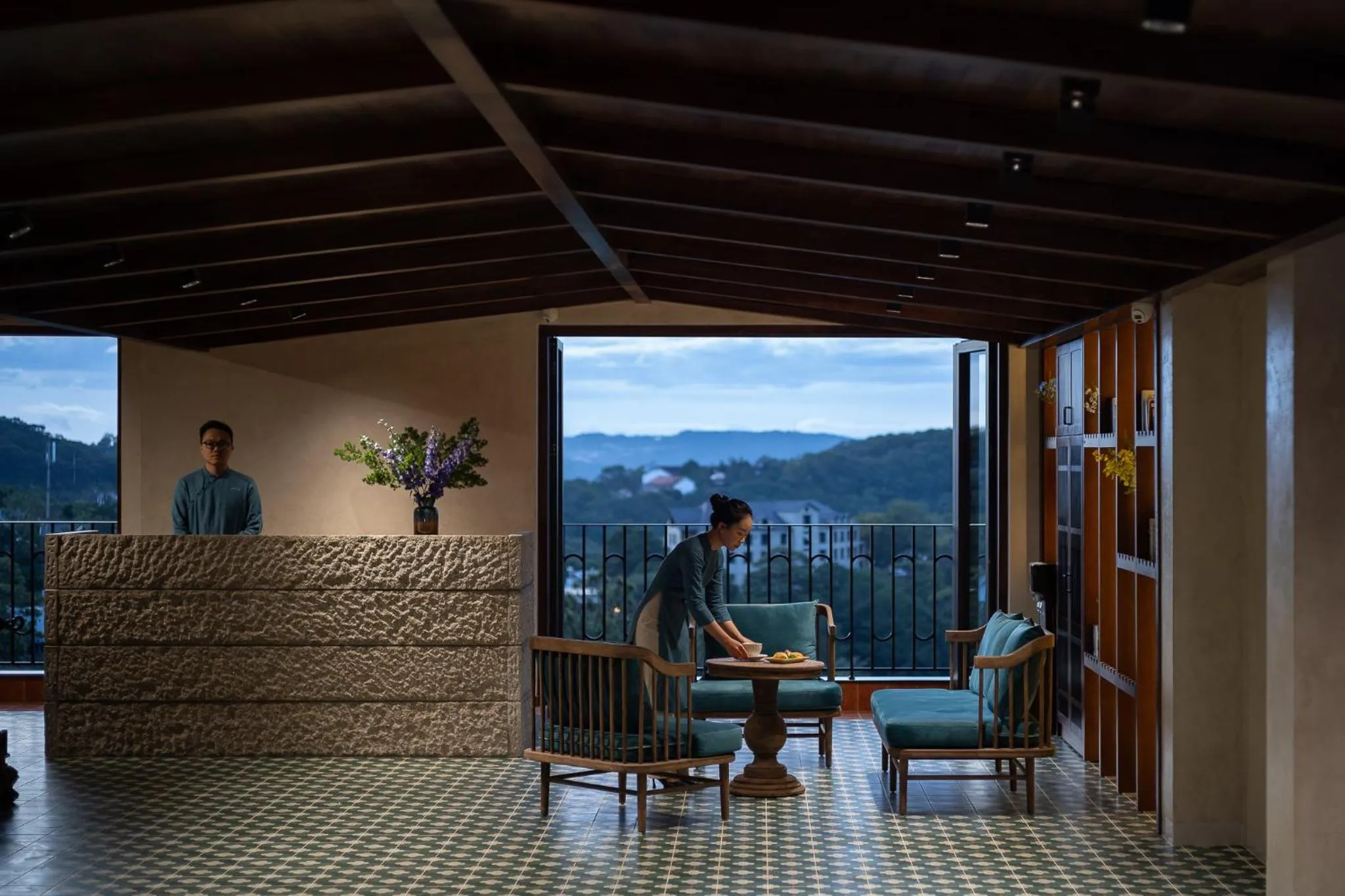 Lobby or reception in The Mist Boutique DaLat Hotel