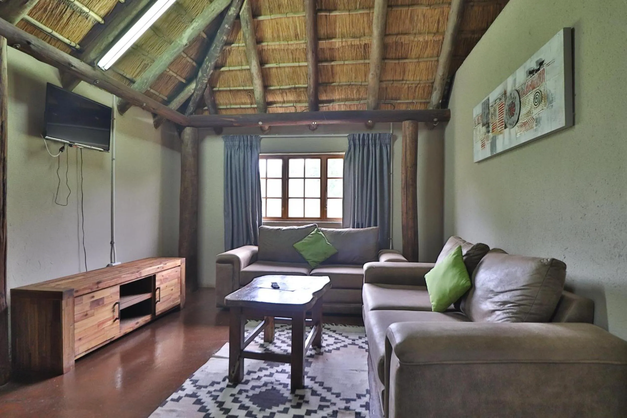 Living room in Kruger View Chalets