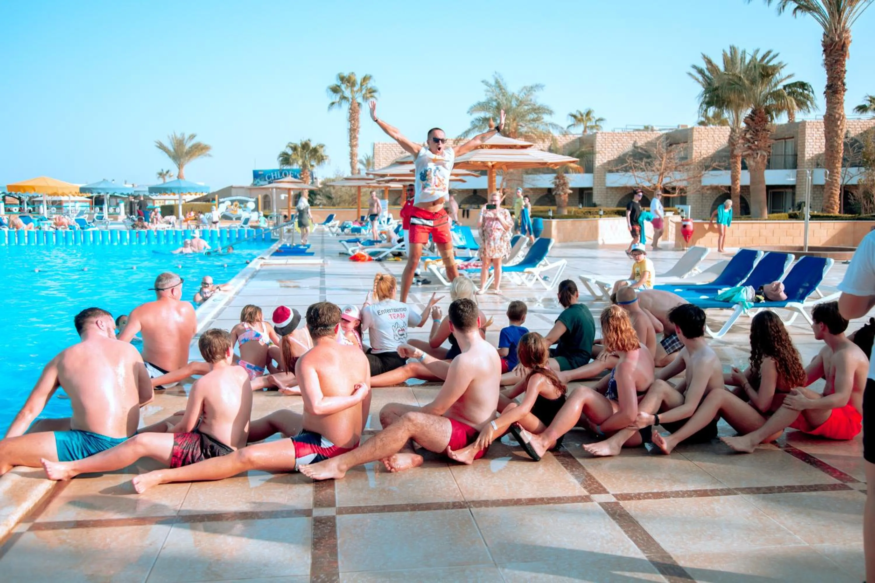 People in Aladdin Beach Resort