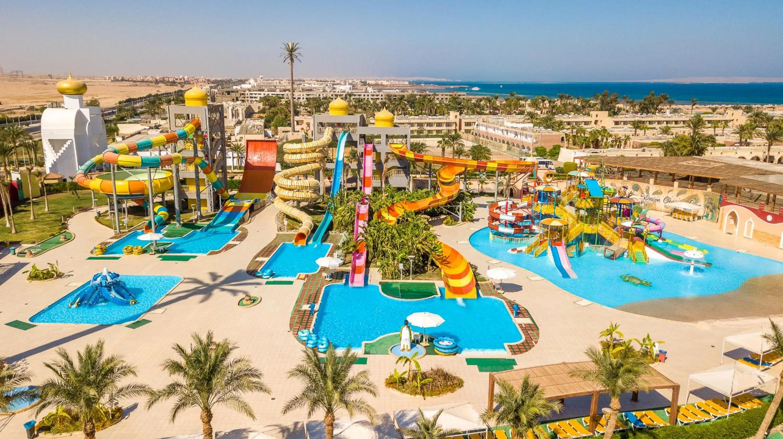 Aqua park in Aladdin Beach Resort