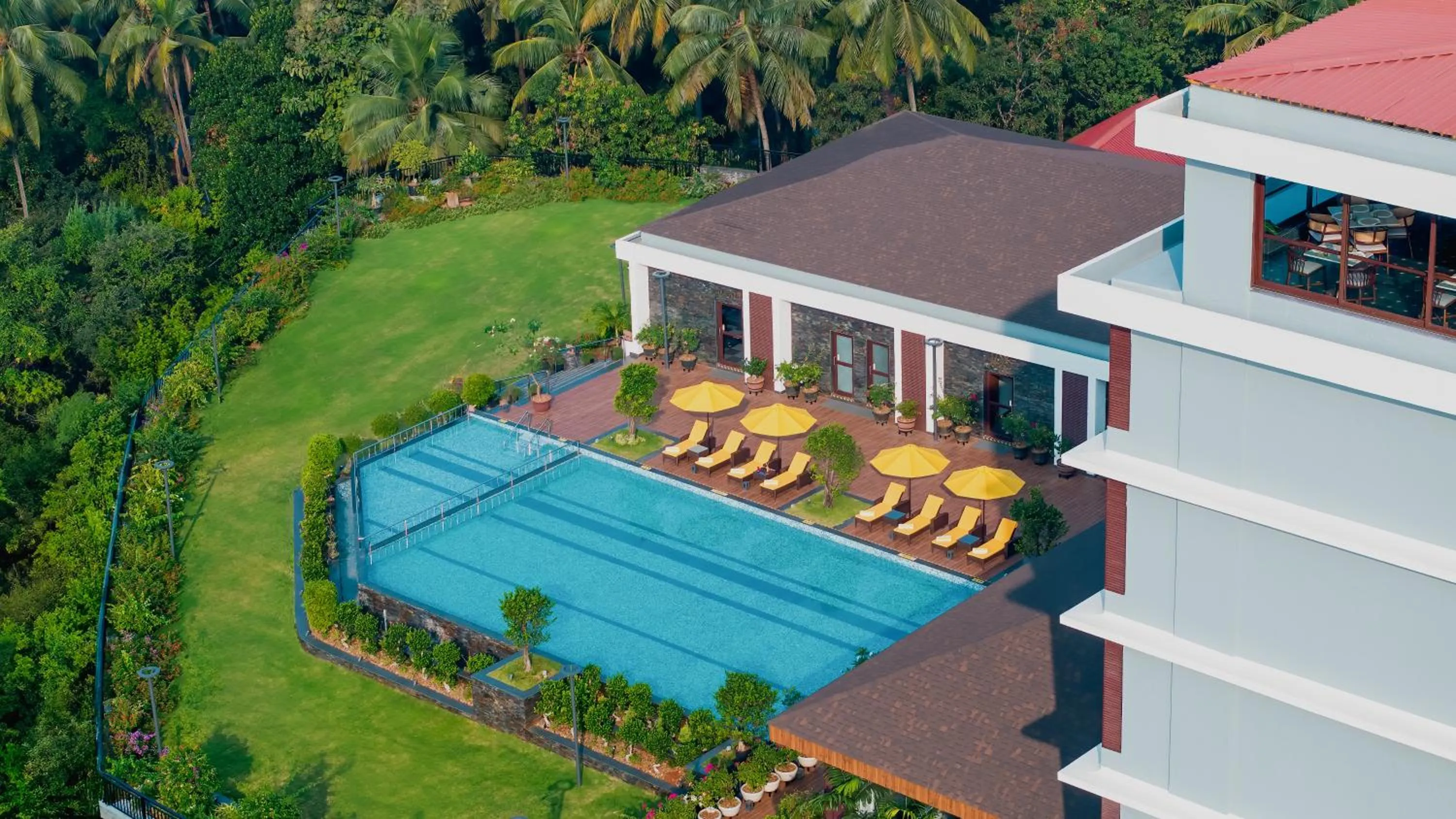 Pool view in Cloud9 Sarovar Premiere Palomen Goa