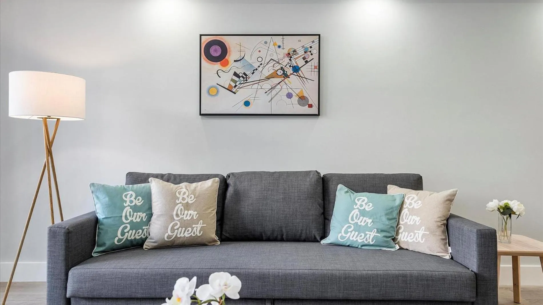 Living room in Ocean Reserve Luxury Condos Across from Sunny Isles Beach