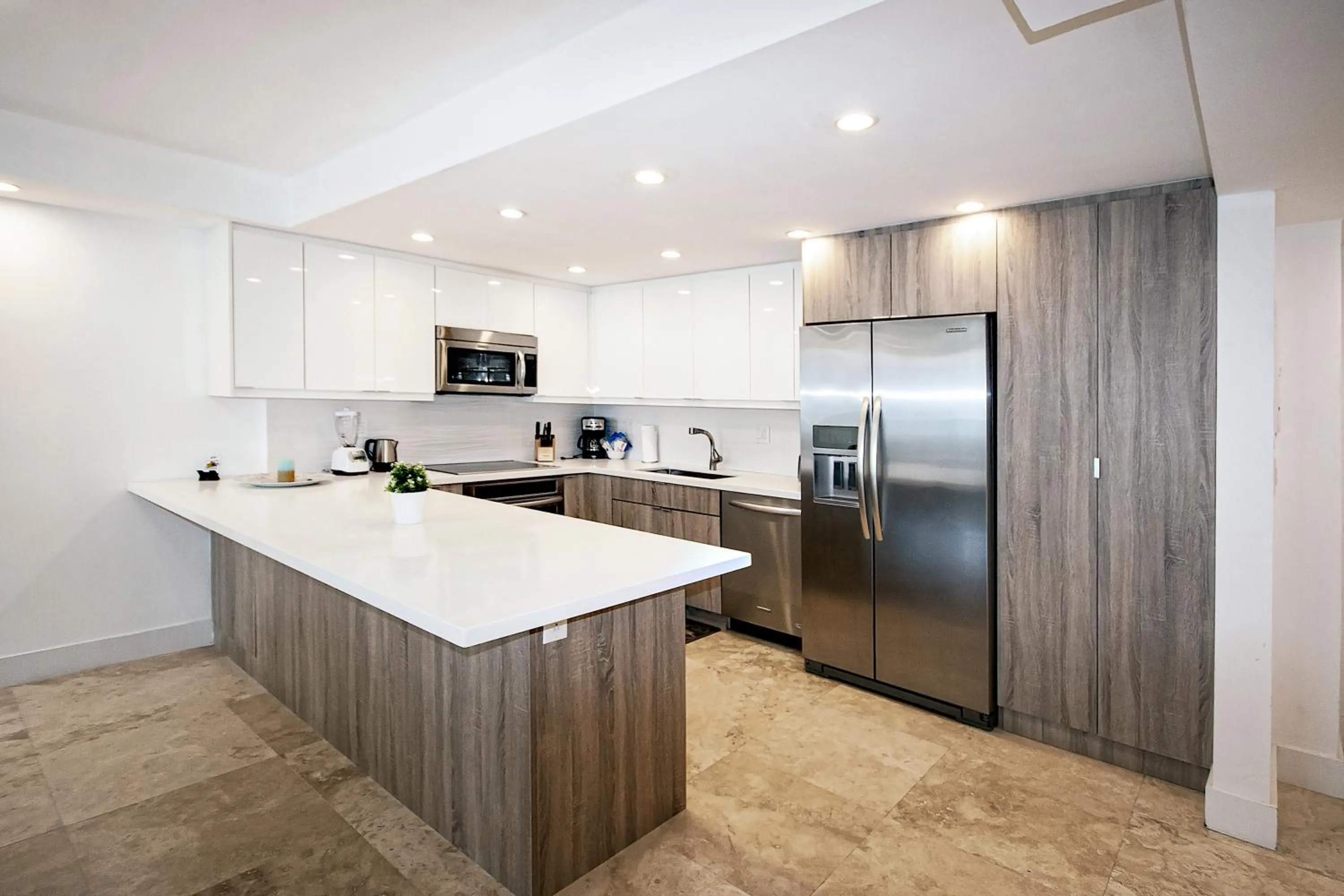 Kitchen or kitchenette in Ocean Reserve Luxury Condos Across from Sunny Isles Beach