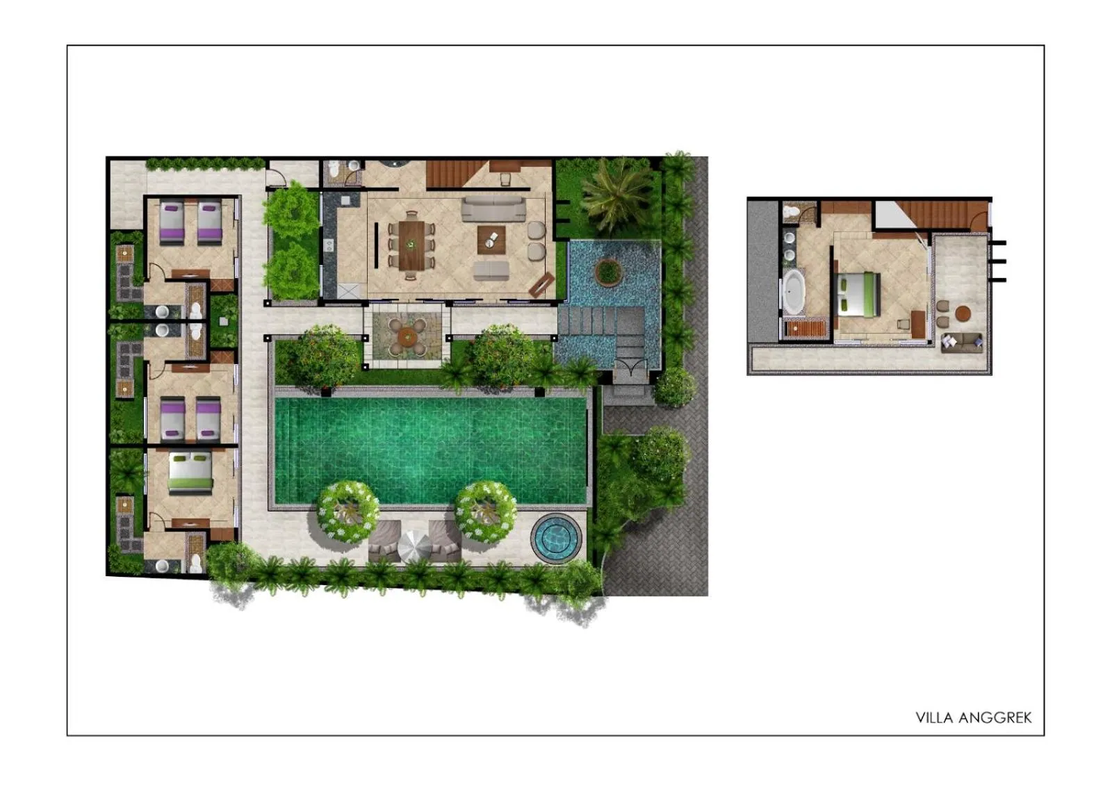 Floor plan in The Royal Purnama Luxury Villas - Adults Only