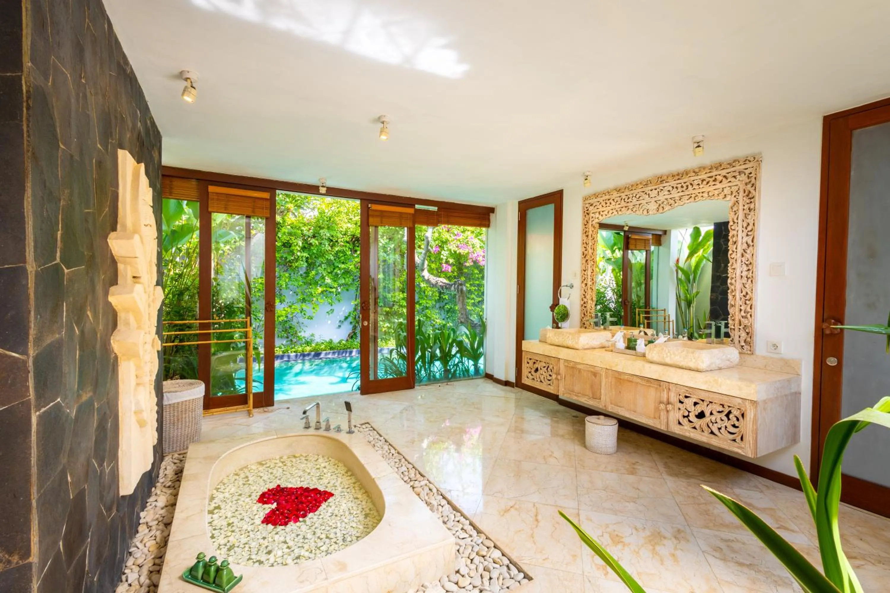 Bathroom, Bed in The Royal Purnama Luxury Villas - Adults Only