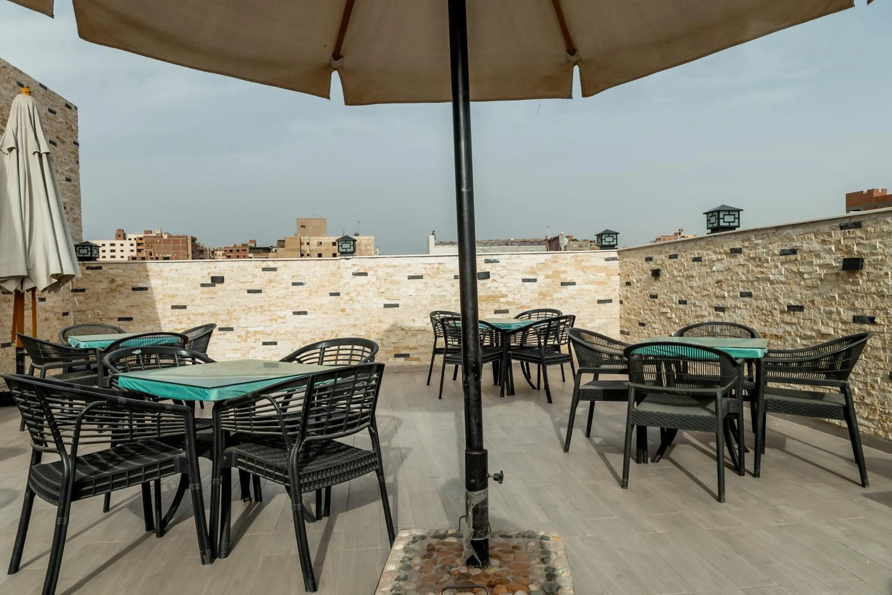 Patio in Night Pyramids Inn Hotel